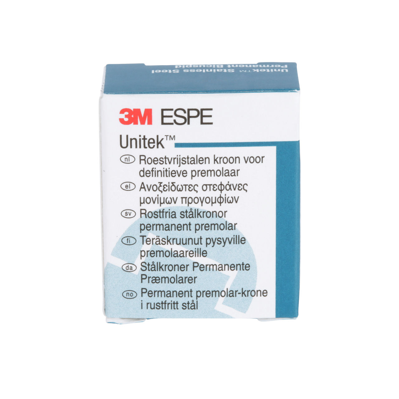 3M ESPE Unitek Stainless Steel Permanent First Bicuspid Crown, 900542, lower right, size 2