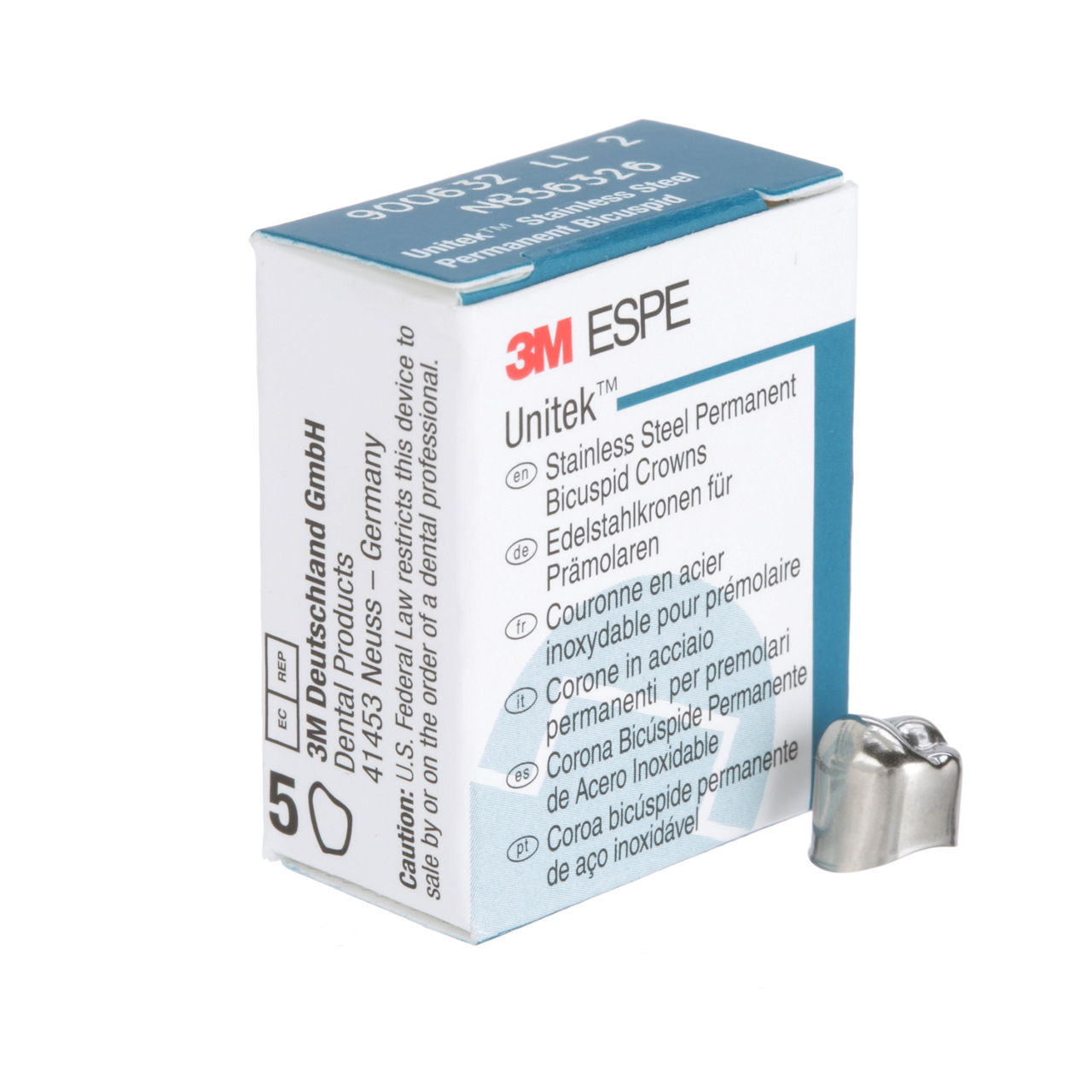 900632 UNITEK 2ND BICUSP SS LL-2, 5/PAC