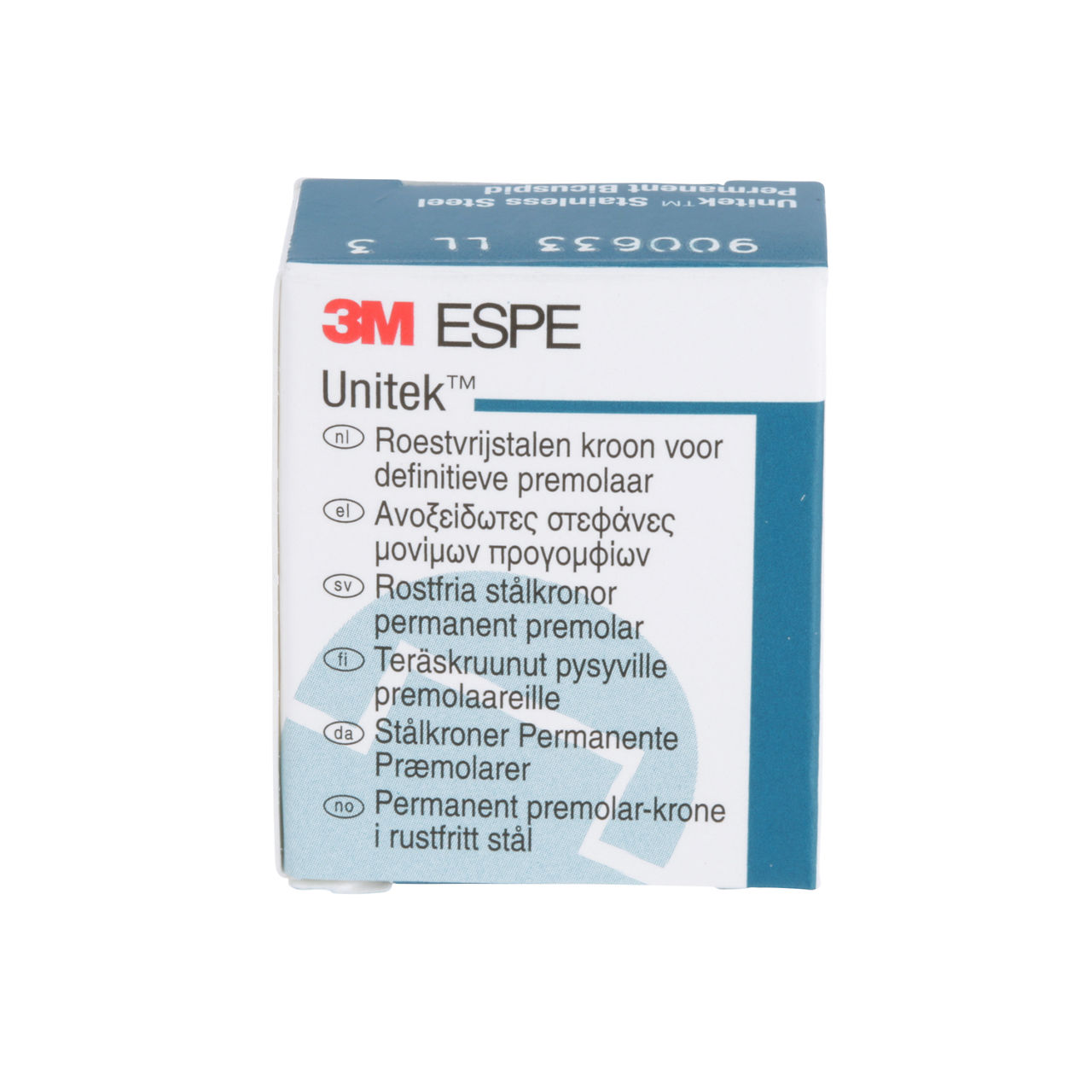 900633 UNITEK 2ND BICUSP SS LL-3, 5/PAC