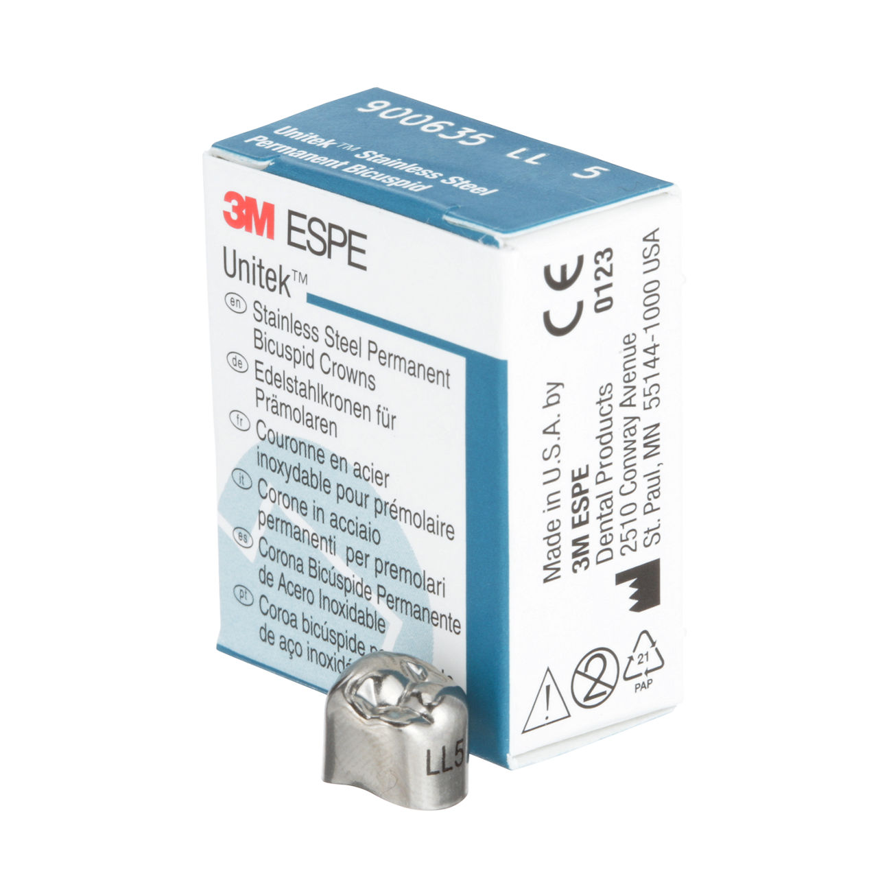 900635 UNITEK 2ND BICUSP SS LL-5, 5/PAC