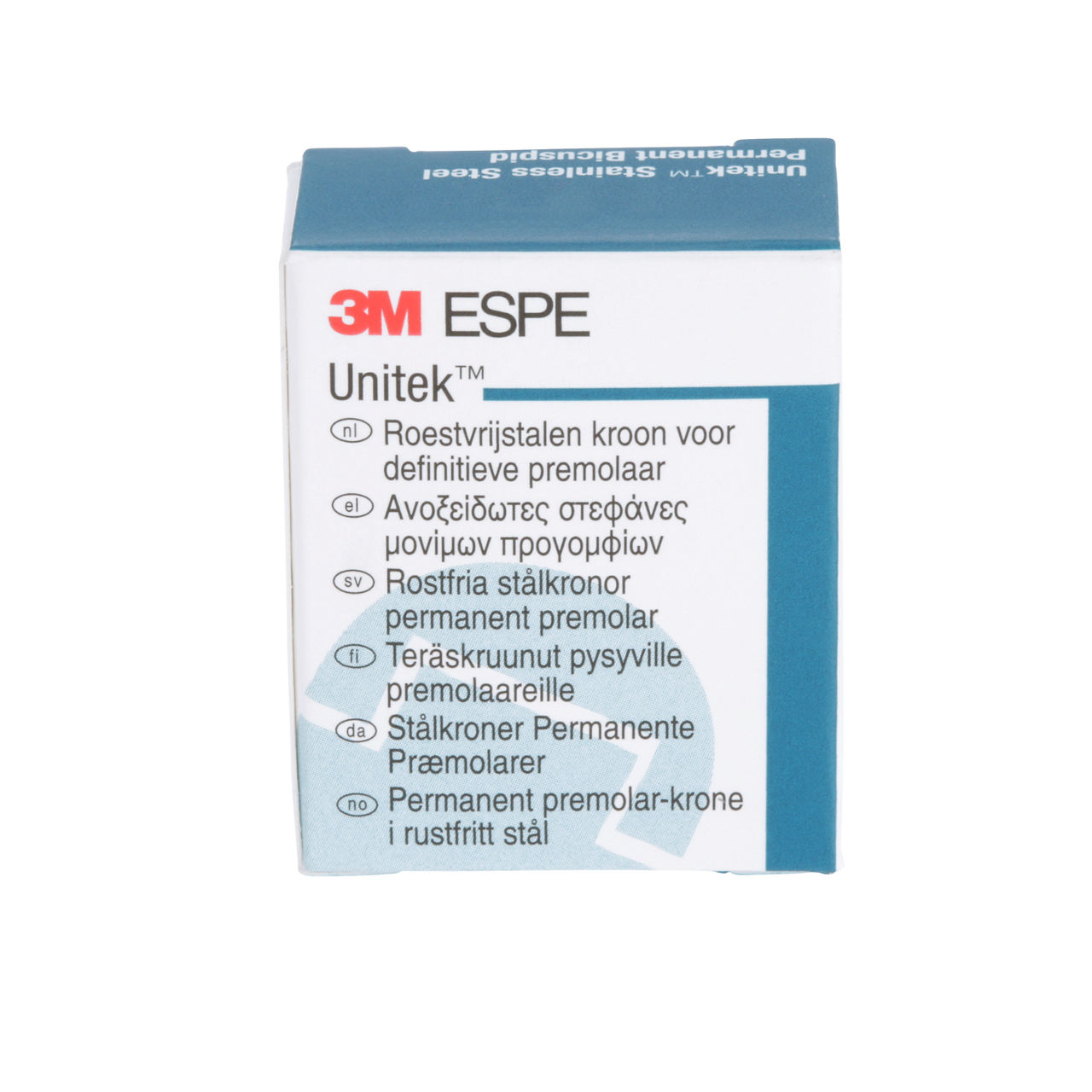 3M ESPE Unitek Stainless Steel Permanent Second Bicuspid Crown, 900642, lower right, size 2