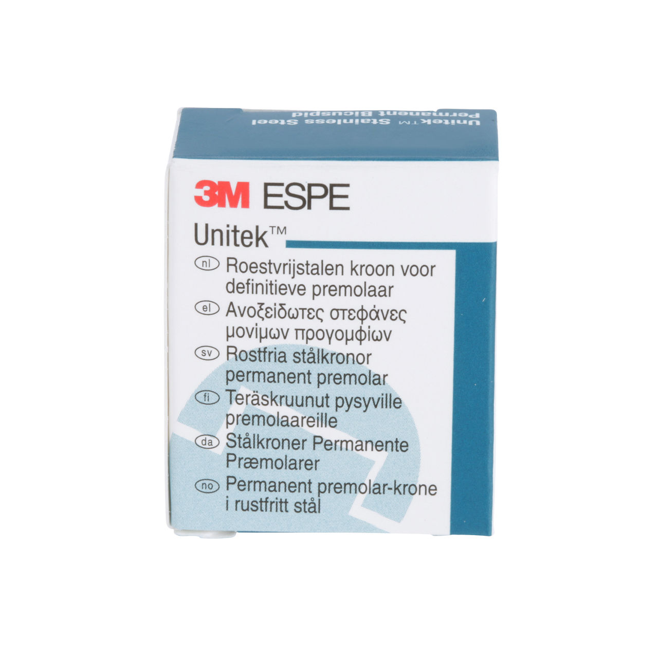 3M Unitek Stainless Steel Permanent Second Bicuspid Crown, 900643, lower right