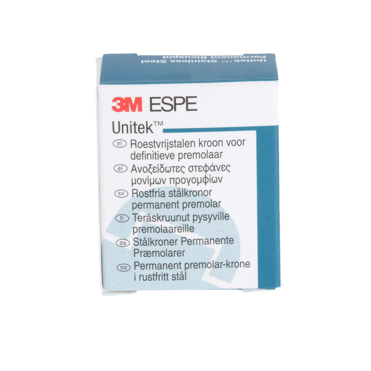 3M ESPE Unitek Stainless Steel Permanent Second Bicuspid Crown, 900646, lower right, size 6