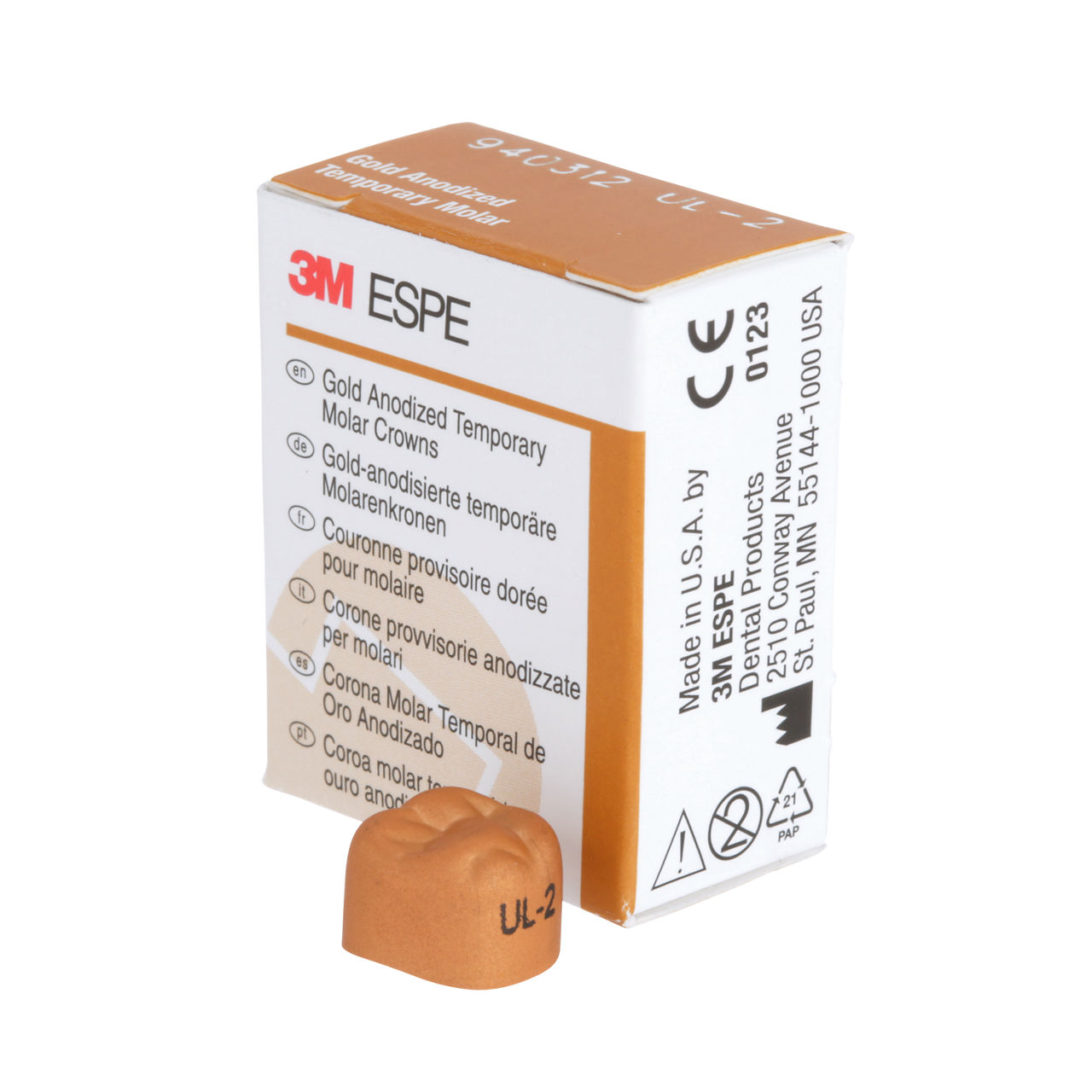 940312 UNITEK GOLD 1ST MOL UL-2, 5/PAC