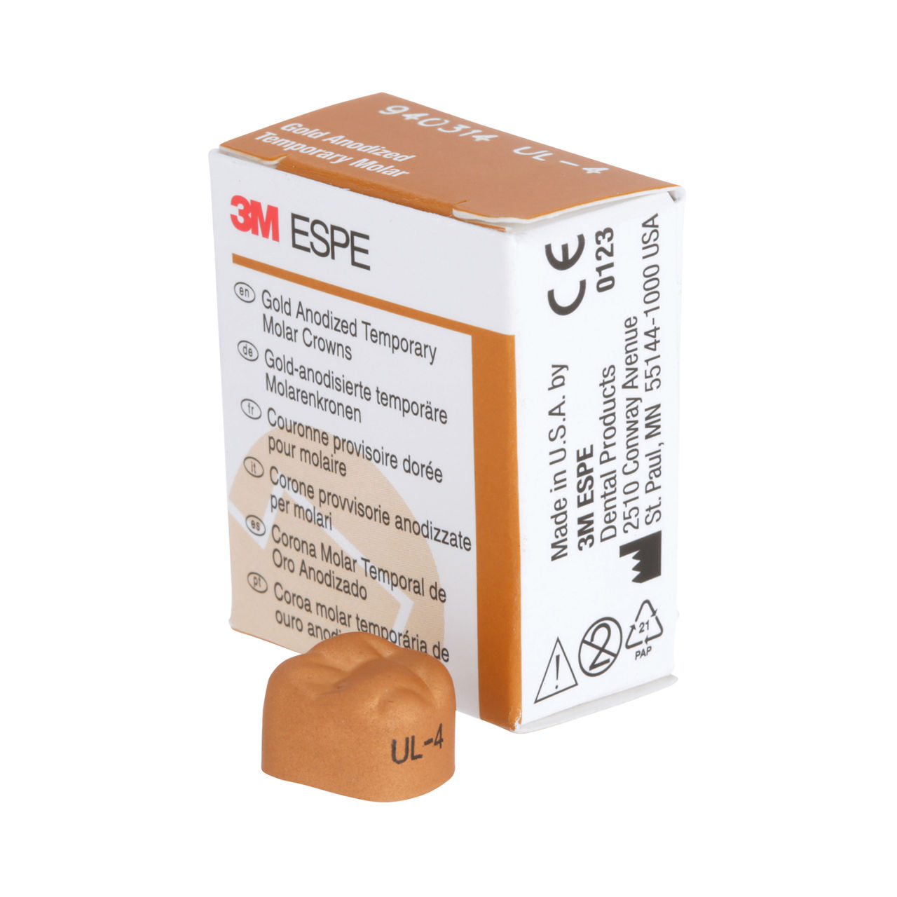 940314 UNITEK GOLD 1ST MOL UL-4, 5/PAC