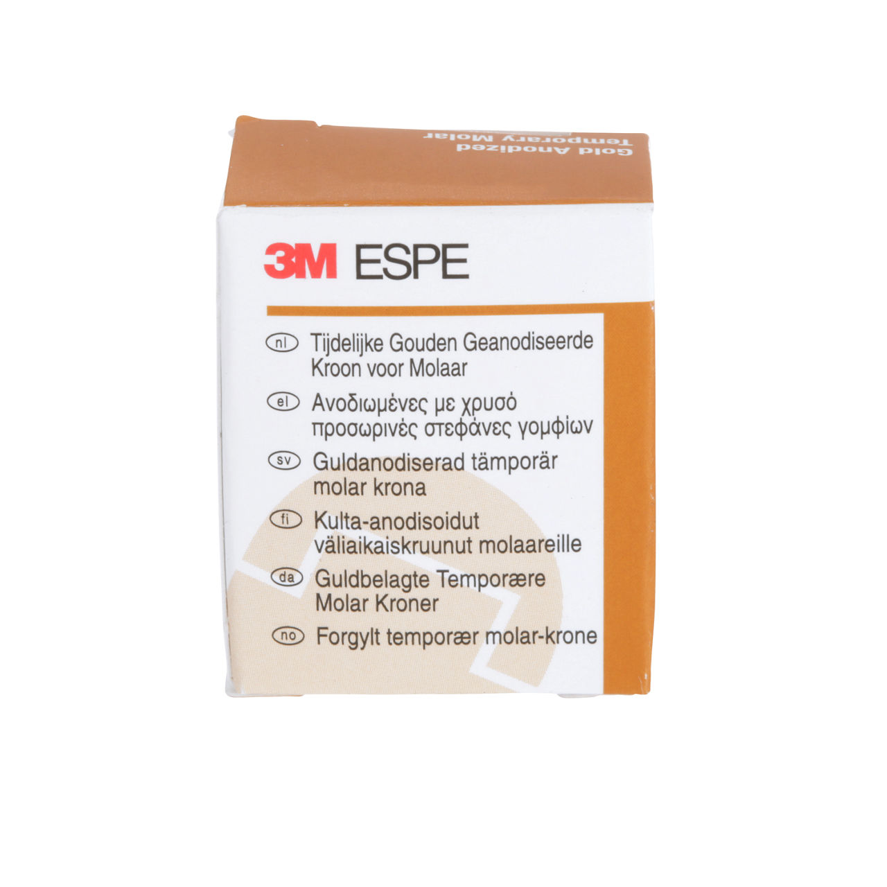 3M ESPE Gold Anodized Temporary Molar Crown, 940324, first molar, upper right, #4