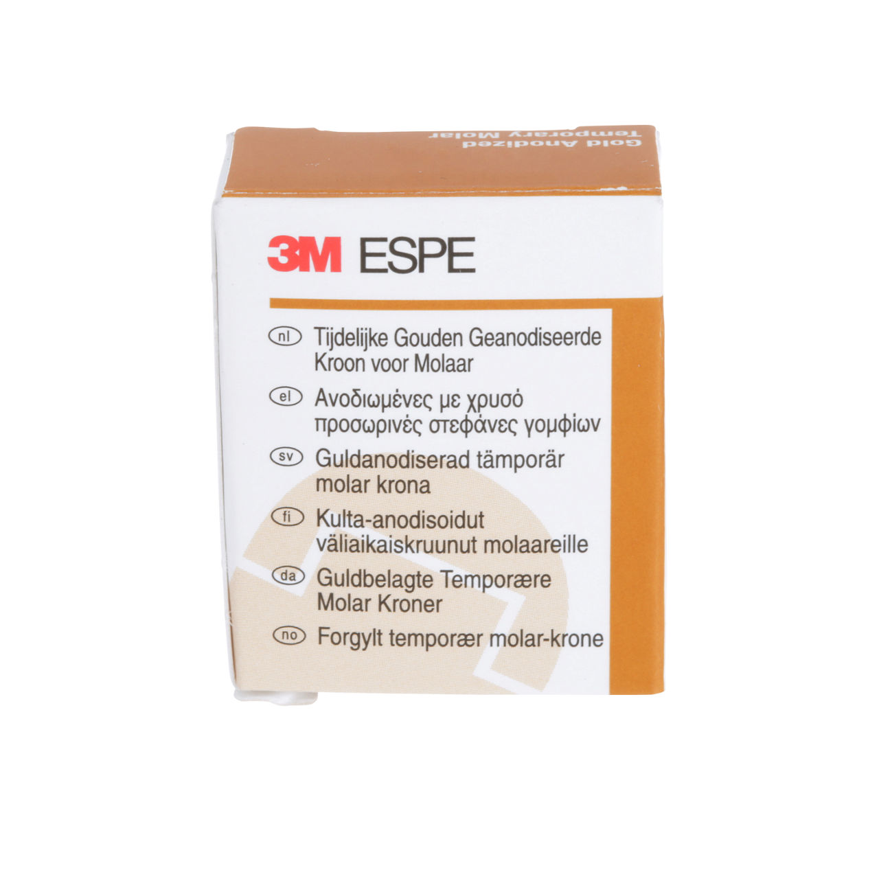 3M ESPE Gold Anodized Temporary Molar Crown, 940326, first molar, upper right, #6