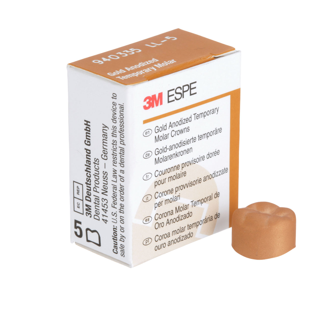 940335 UNITEK GOLD 1ST MOL LL-5, 5/PAC