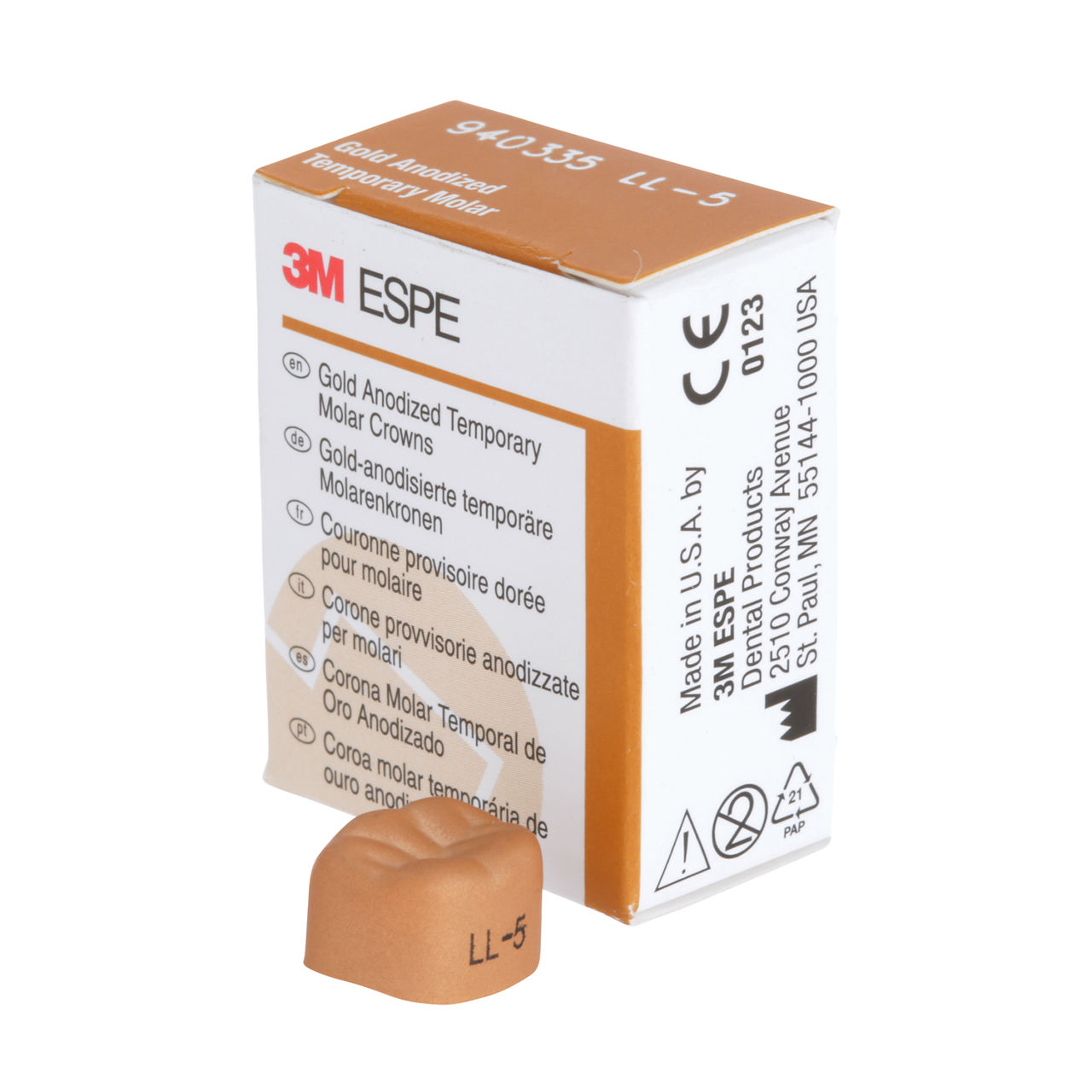 940335 UNITEK GOLD 1ST MOL LL-5, 5/PAC