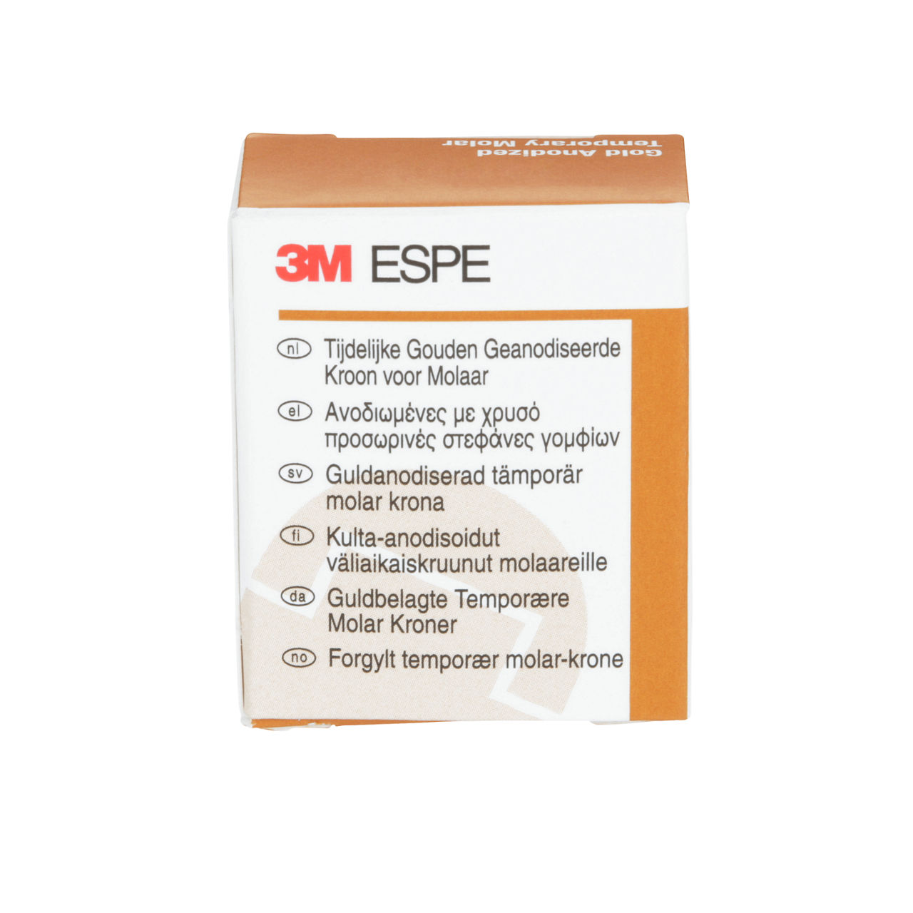 3M ESPE Gold Anodized Temporary Molar Crown, 940346, first molar, lower right, #6