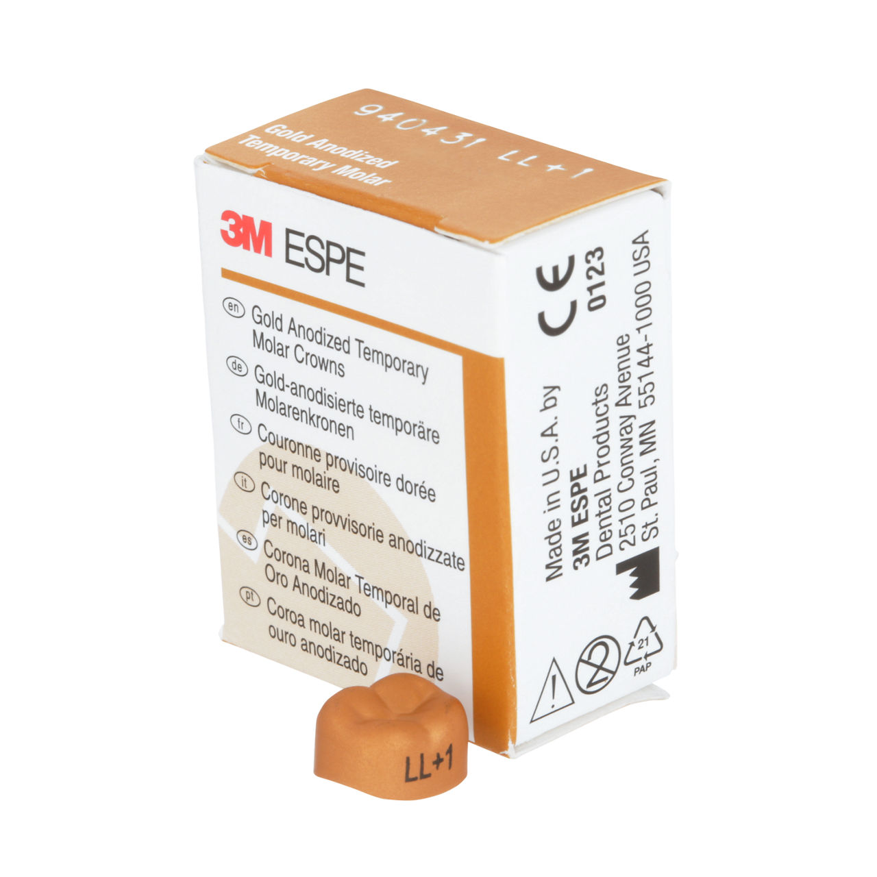 940431 UNITEK GOLD 2ND MOL LL-1, 5/PAC