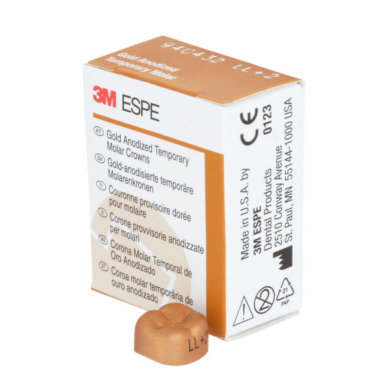 940432 UNITEK GOLD 2ND MOL LL-2, 5/PAC