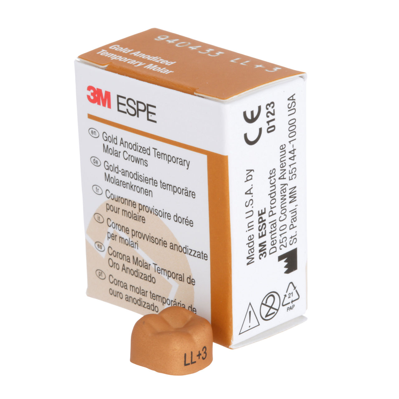 940433 UNITEK GOLD 2ND MOL LL-3, 5/PAC