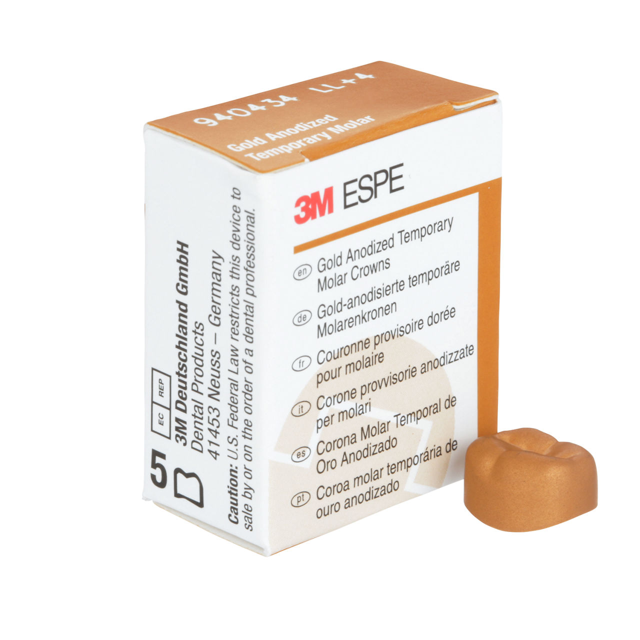 940434 UNITEK GOLD 2ND MOL LL-4, 5/PAC