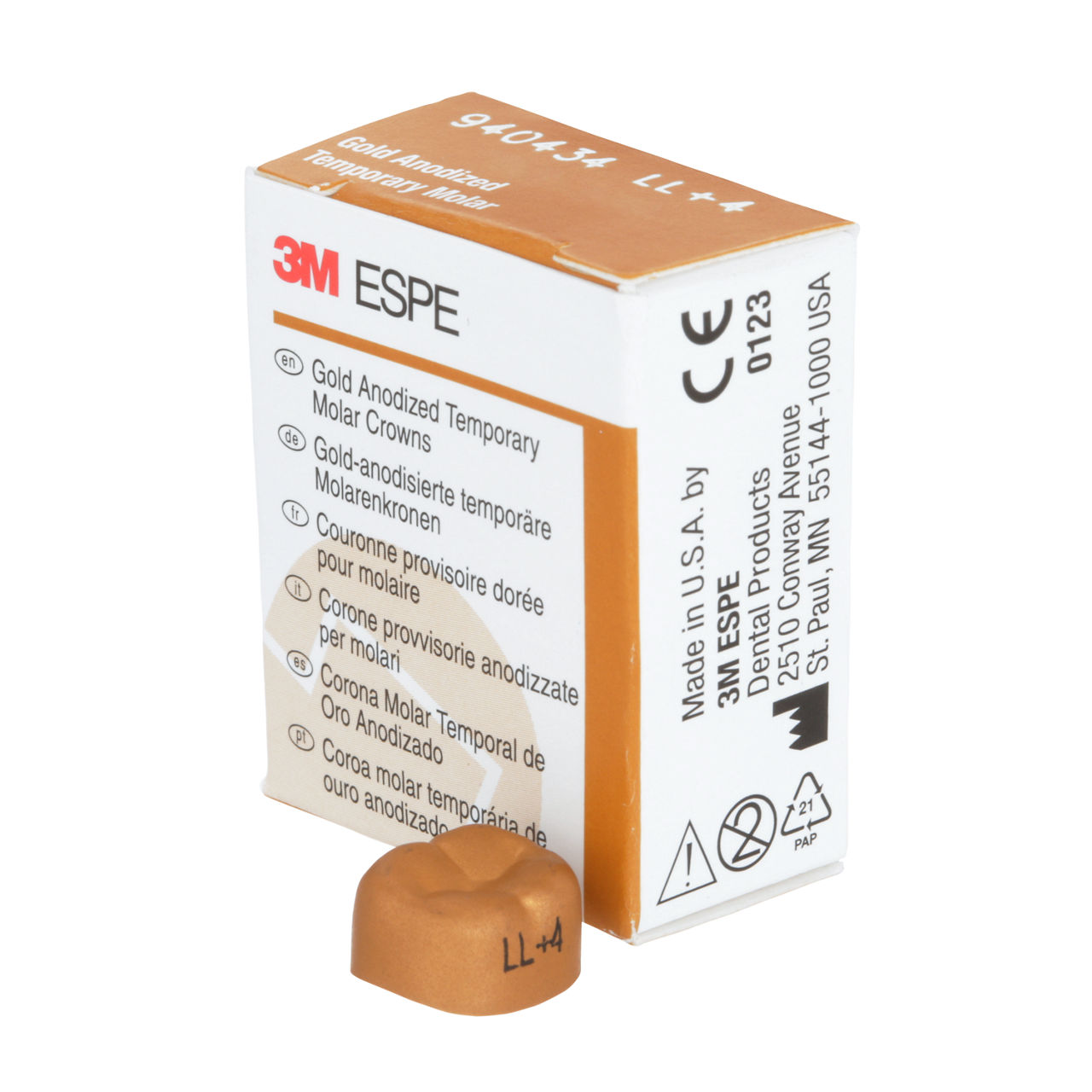 940434 UNITEK GOLD 2ND MOL LL-4, 5/PAC