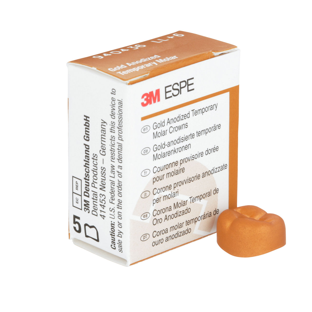 940436 UNITEK GOLD 2ND MOL LL-6, 5/PAC