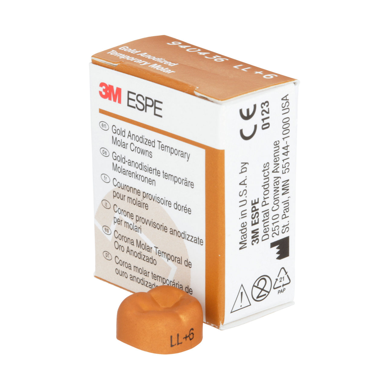 940436 UNITEK GOLD 2ND MOL LL-6, 5/PAC