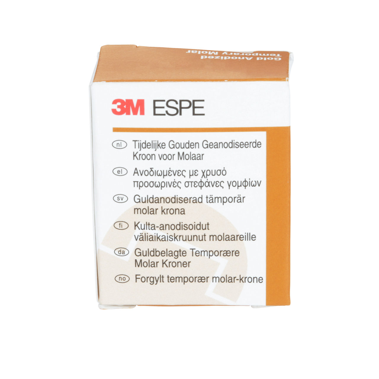 3M ESPE Gold Anodized Temporary Molar Crown, 940444, second molar, lower right, #4