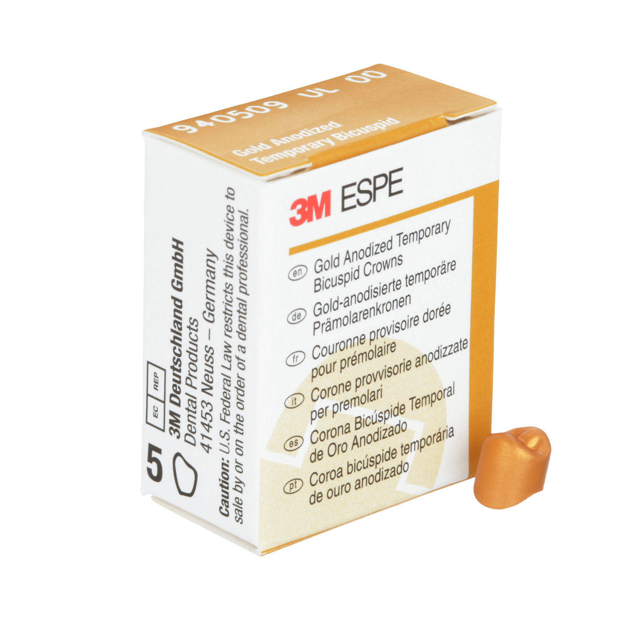 940509 UNITEK GOLD BICUSP UL-00, 5/PAC