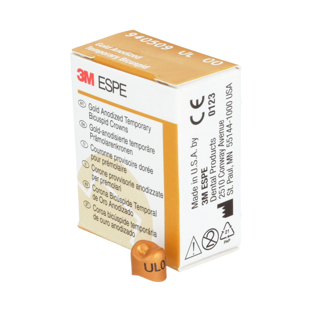 940509 UNITEK GOLD BICUSP UL-00, 5/PAC