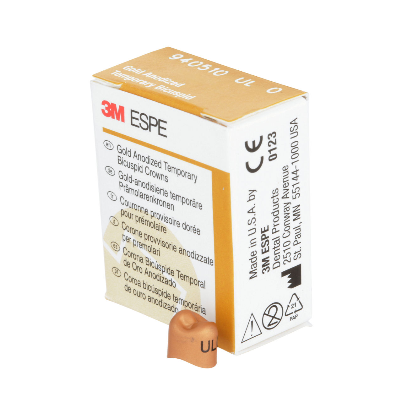 940510 UNITEK GOLD BICUSP UL-0, 5/PAC