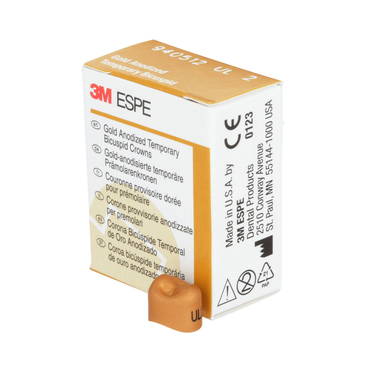 940512 UNITEK GOLD BICUSP UL-2, 5/PAC