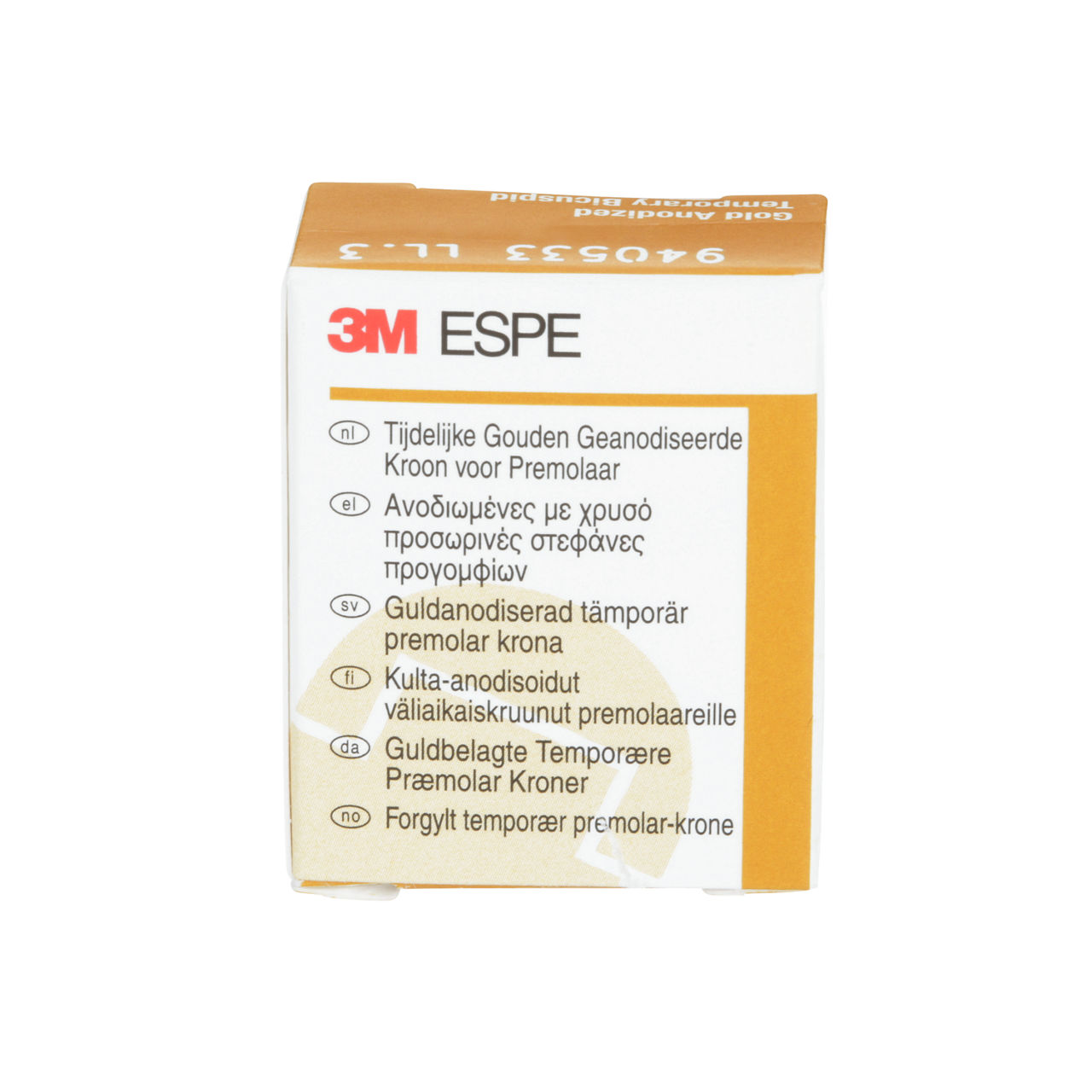 940533 UNITEK GOLD BICUSP LL-3, 5/PAC