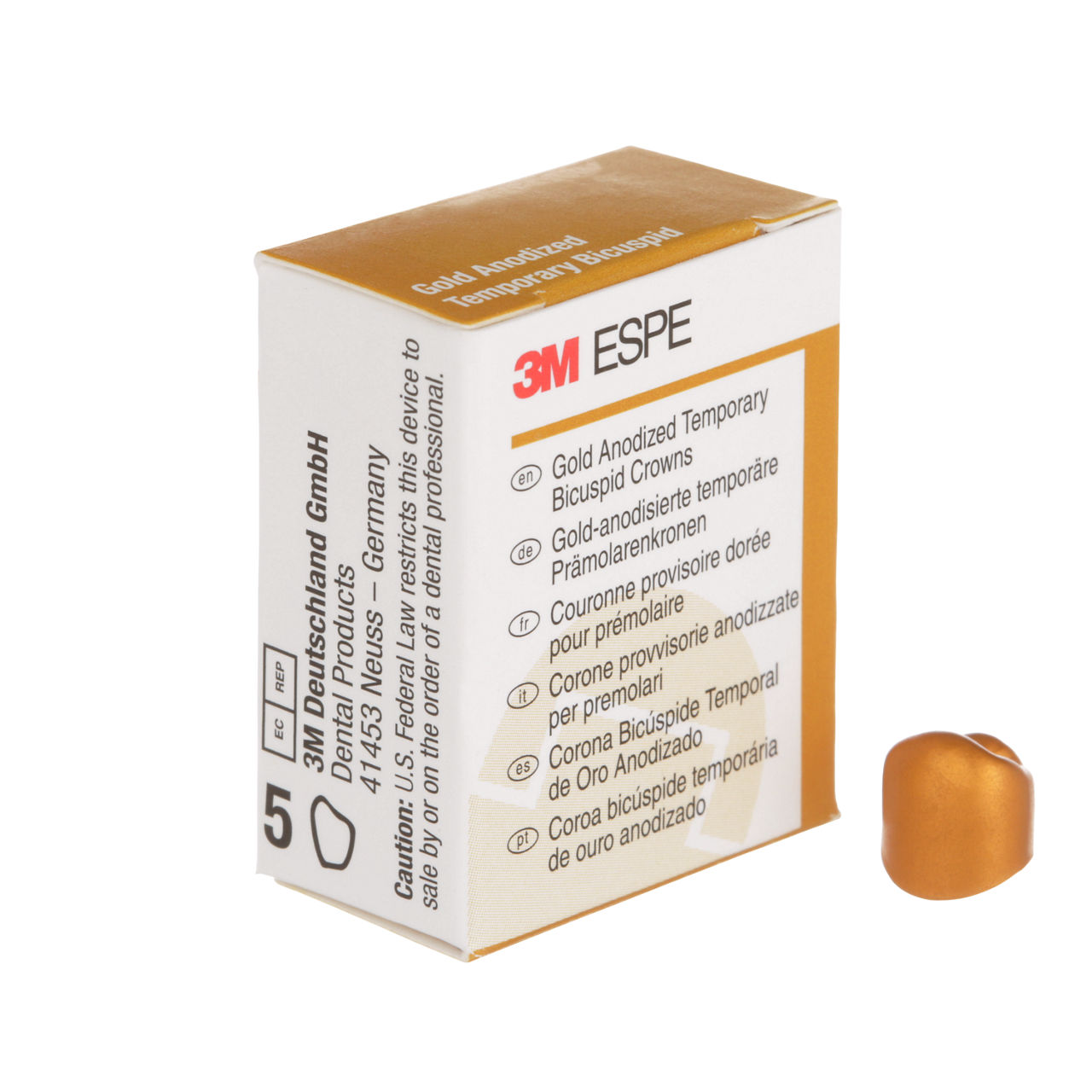 940546 UNITEK GOLD 1STBICUSP LR-6, 5/PAC