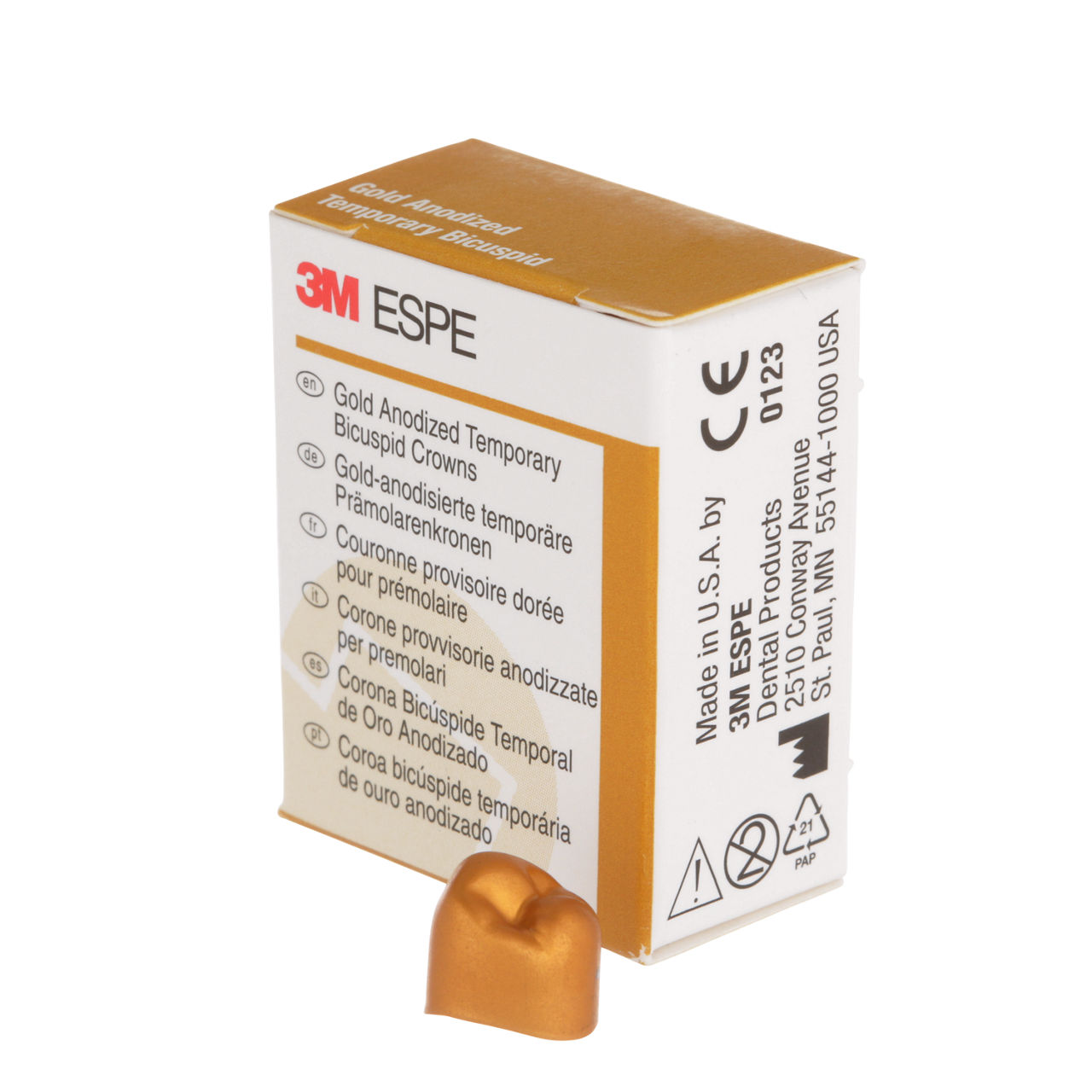 940546 UNITEK GOLD 1STBICUSP LR-6, 5/PAC