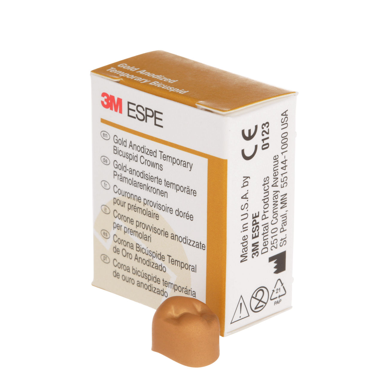 940646 UNITEK GOLD 2NDBICUSP LR-6, 5/PAC