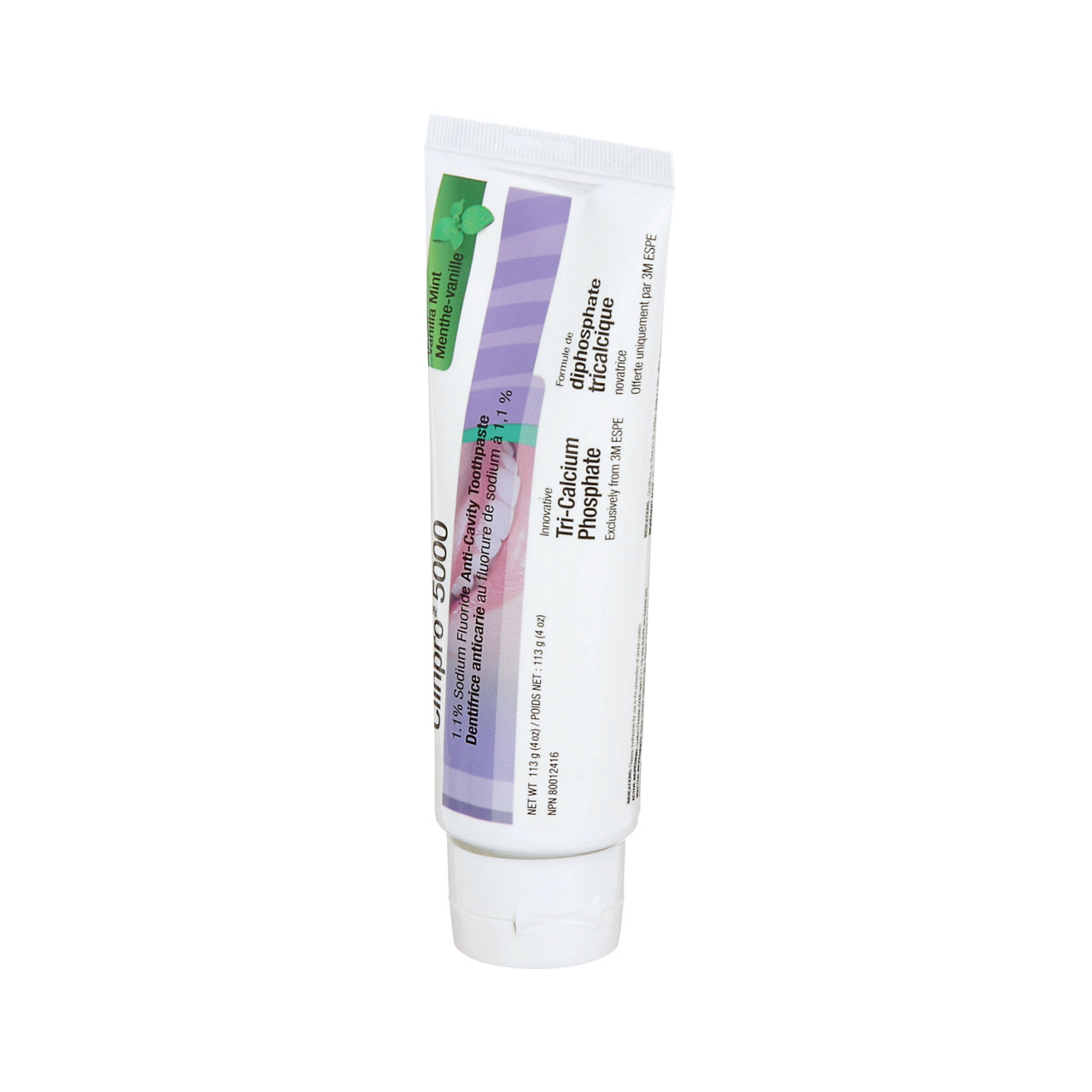 3M ESPE Clinpro 5000 1.1% Sodium Fluoride Anti-Cavity Toothpaste, 12215, vanilla mint flavour, 113 g