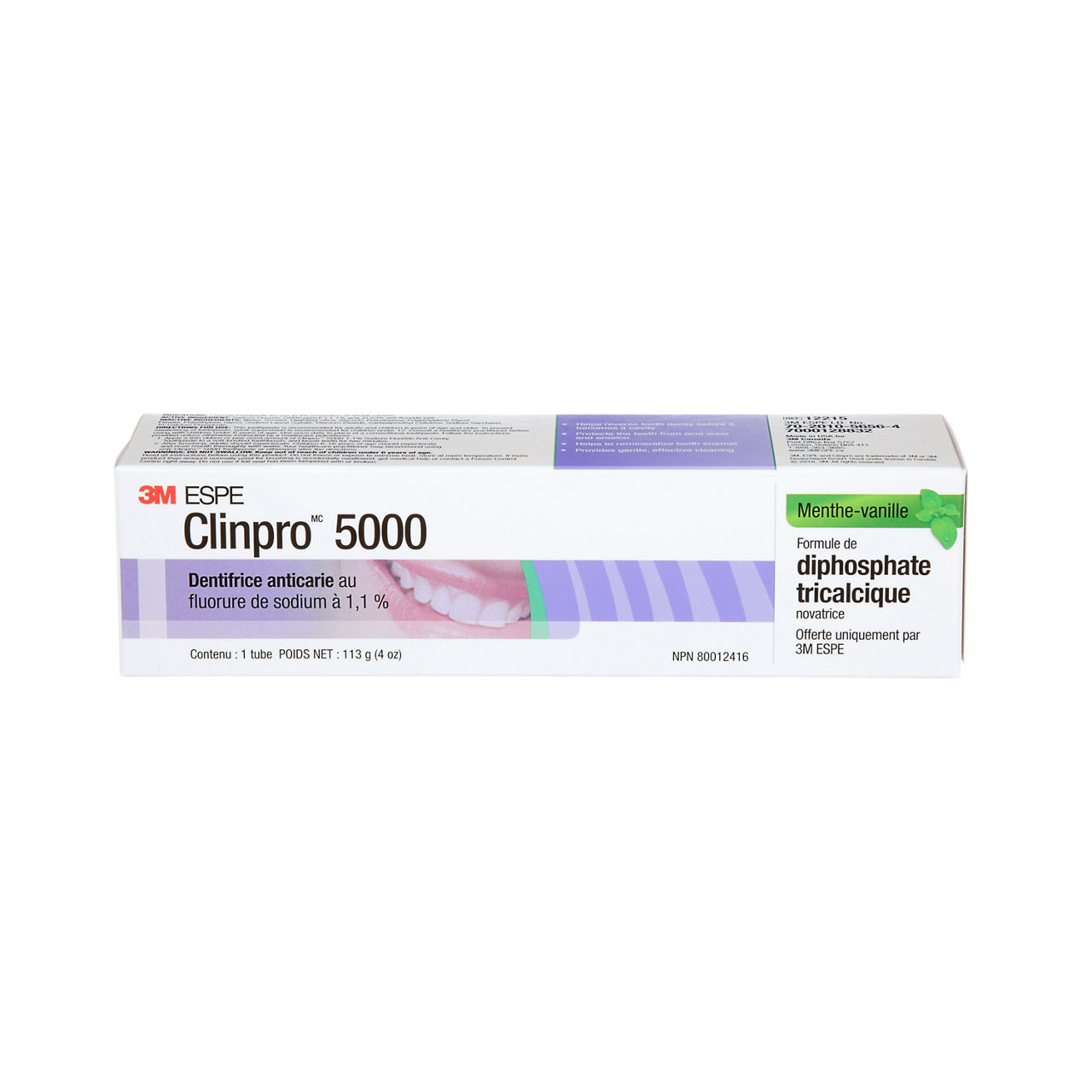 3M ESPE Clinpro 5000 1.1% Sodium Fluoride Anti-Cavity Toothpaste, 12215, vanilla mint flavour, 113 g
