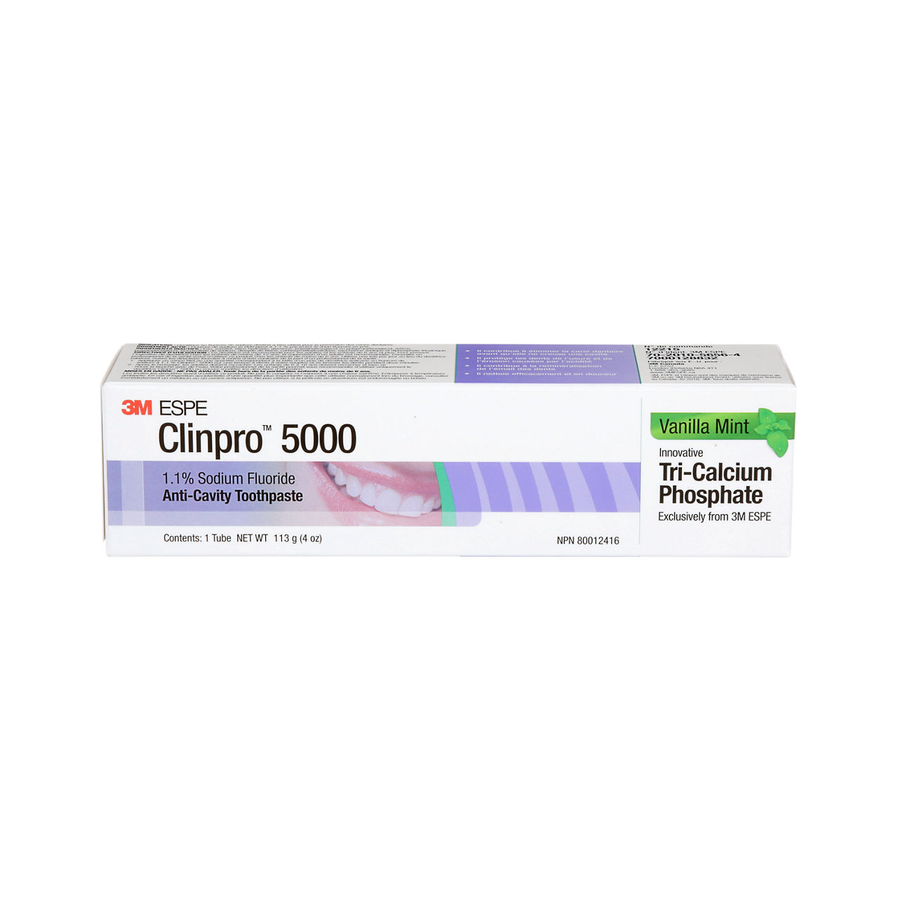 Dentifrice anticarie au fluorure de sodium à 1,1 % Clinpro™ 5000 3M™,12215, saveur de menthe-vanille, 113 g