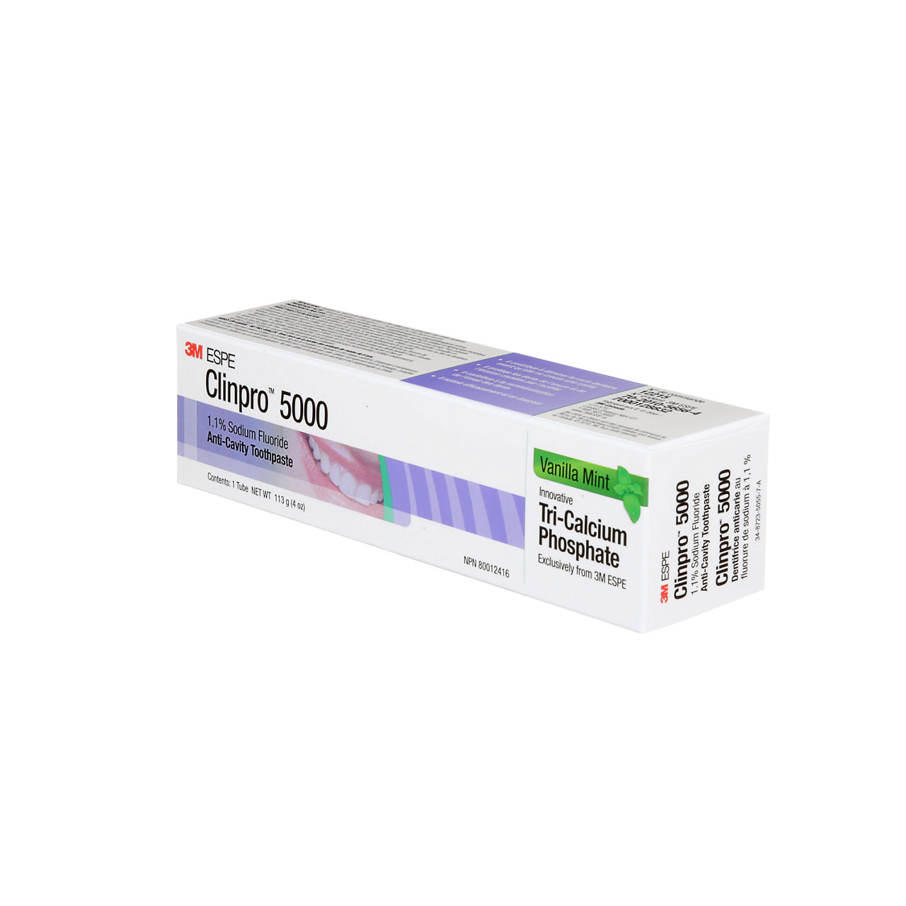 3M ESPE Clinpro 5000 1.1% Sodium Fluoride Anti-Cavity Toothpaste, 12215, vanilla mint flavour, 113 g