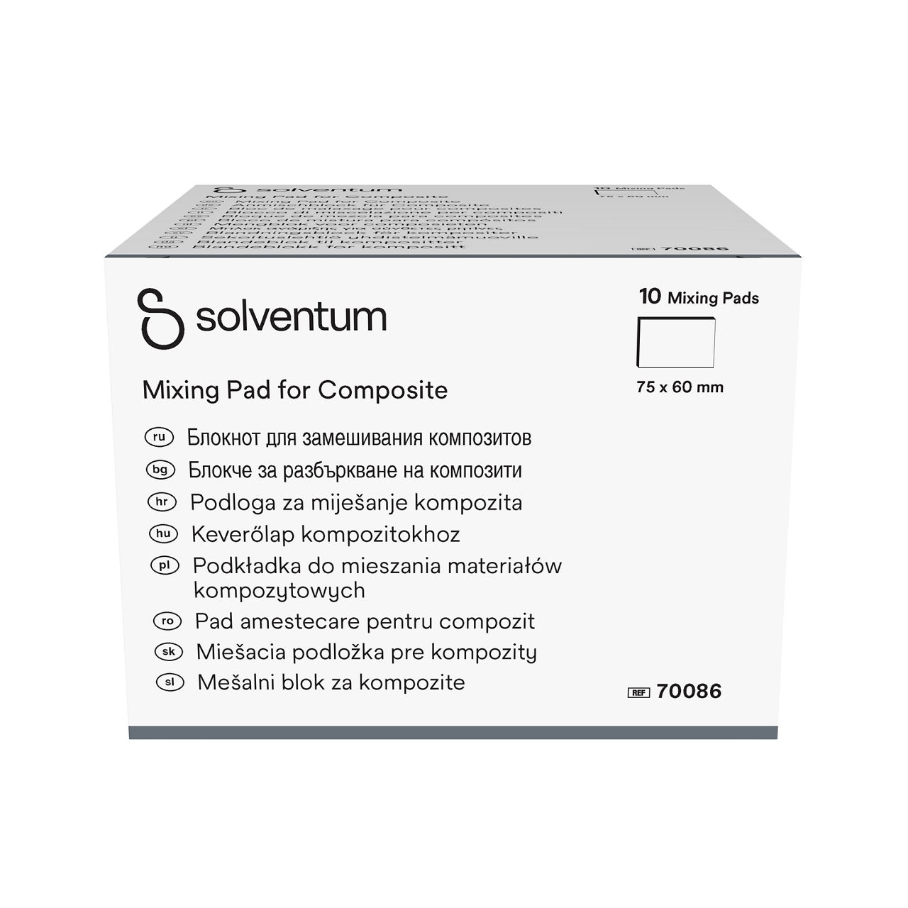 Solventum™ Small Mixing Pad, 70128 -Bottom, Center, In Packaging (9C1)