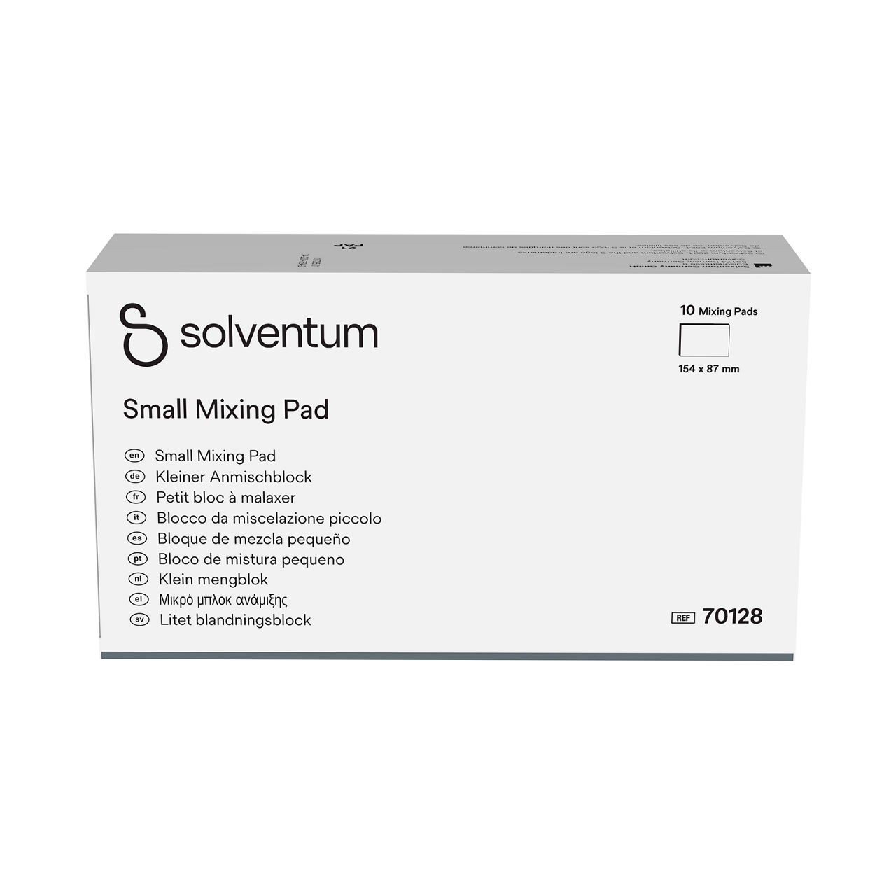 Solventum™ Small Mixing Pad, 70128 -Front, Center, In Packaging (1C1)