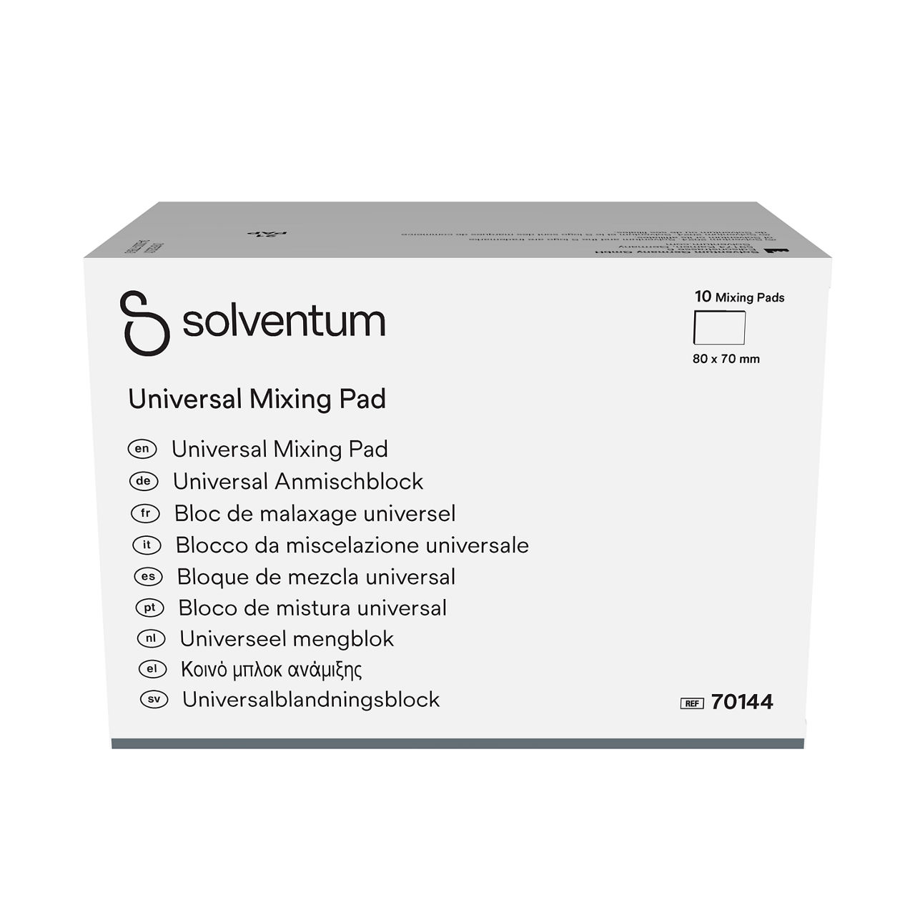 Solventum™ Small Mixing Pad, 70128 -Front, Center, In Packaging (1C1)
