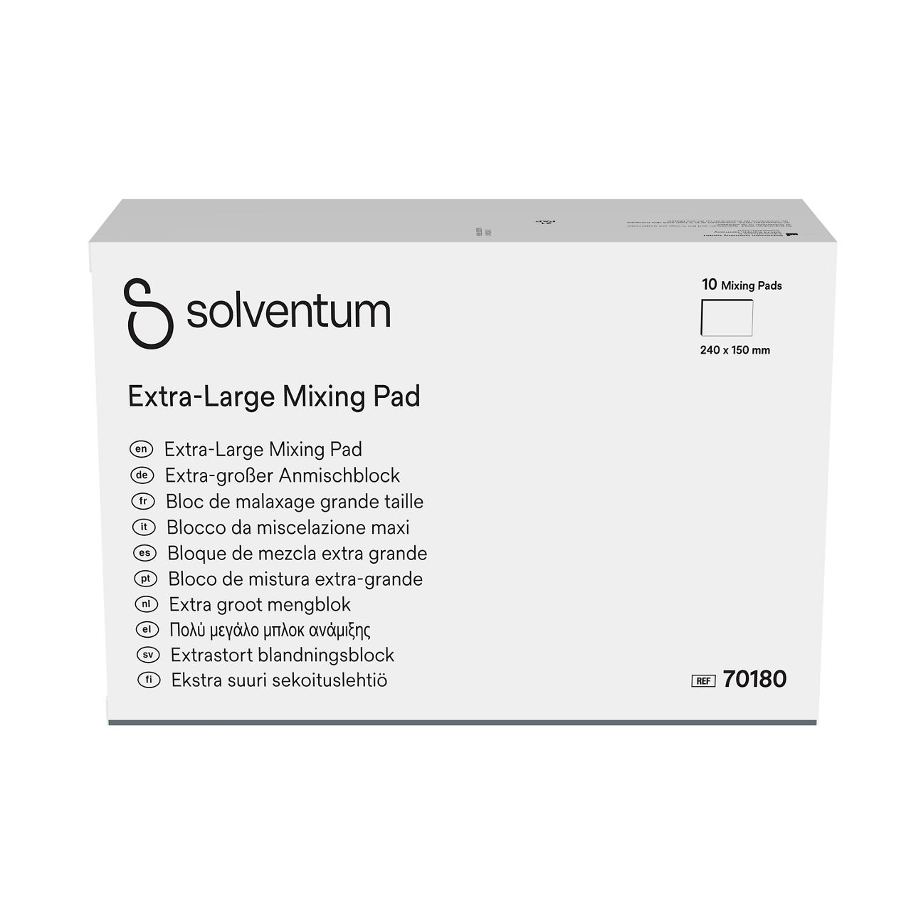 Solventum™ Small Mixing Pad, 70128 -Front, Center, In Packaging (1C1)