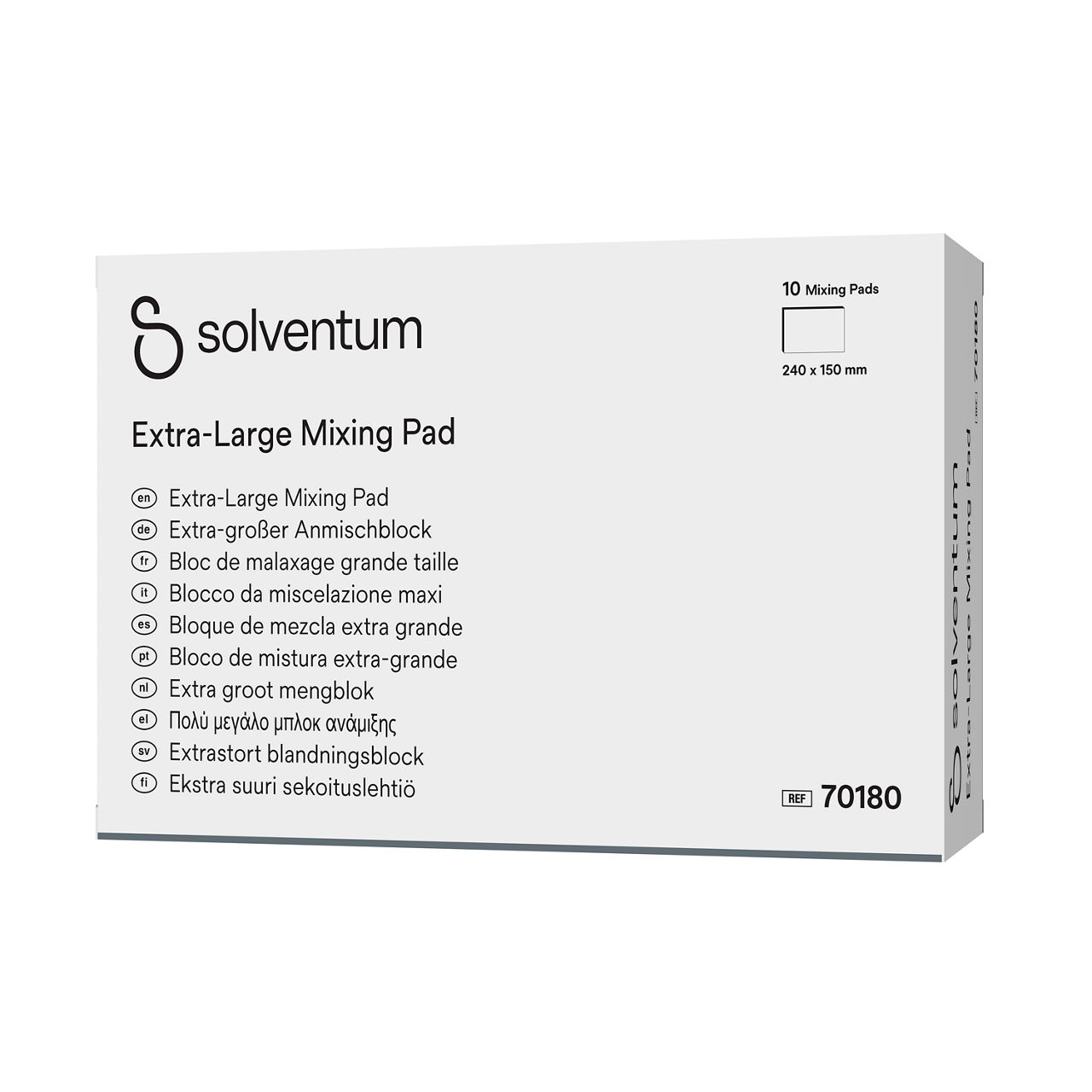 Solventum™ Small Mixing Pad, 70128 -Front, Right, In Packaging (1R1)