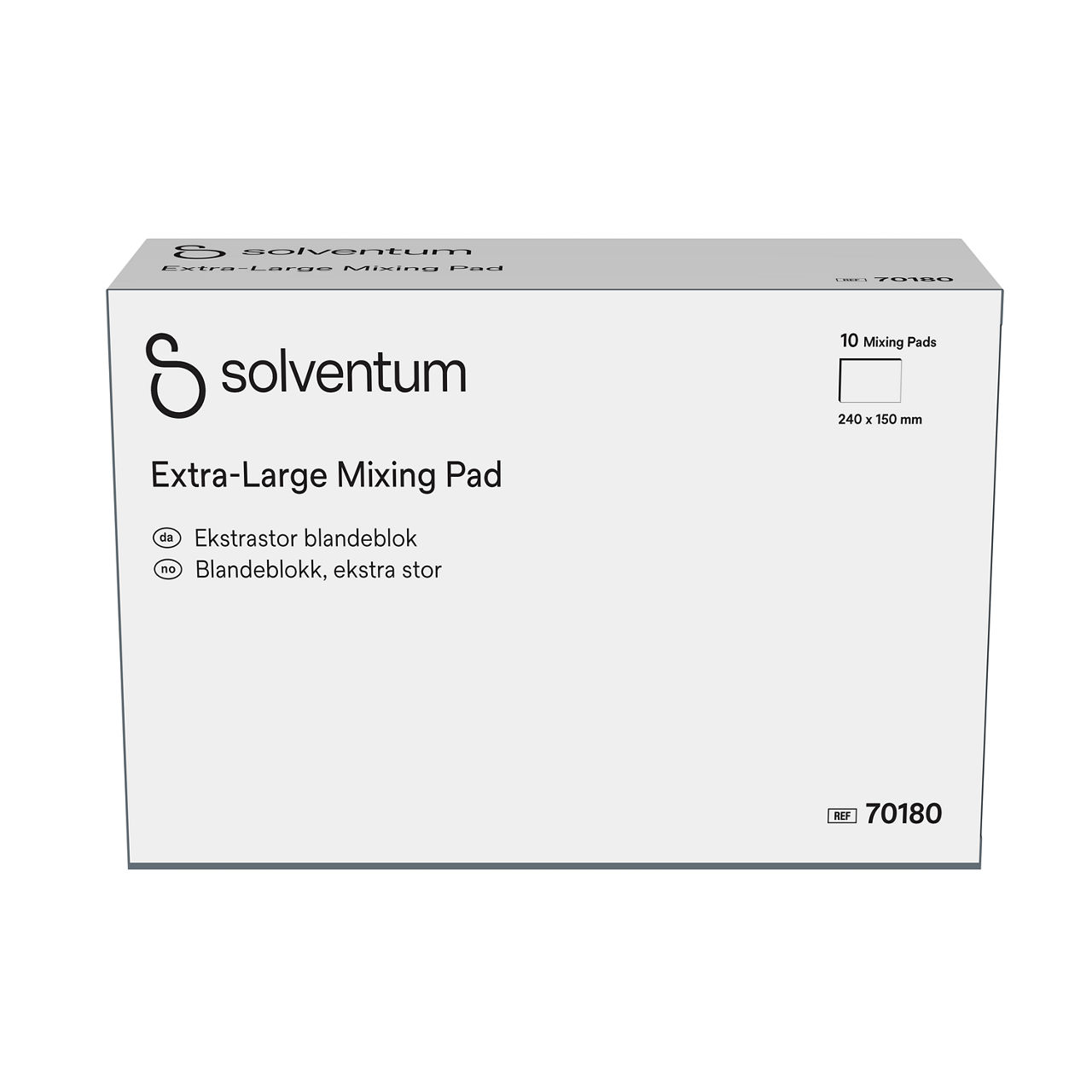 Solventum™ Small Mixing Pad, 70128 -Back, Center, In Packaging (7C1)
