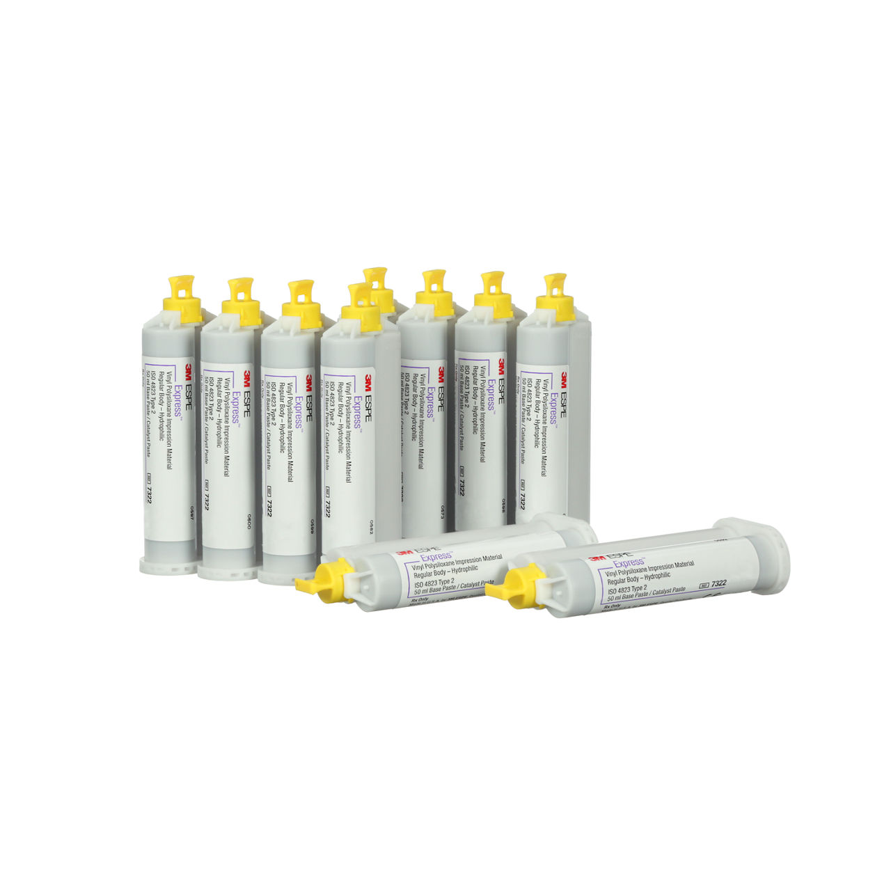 3M™ Express matériau pour prise d’empreintes, légère à prise normale,7322T, dix cartouches, 50 ml