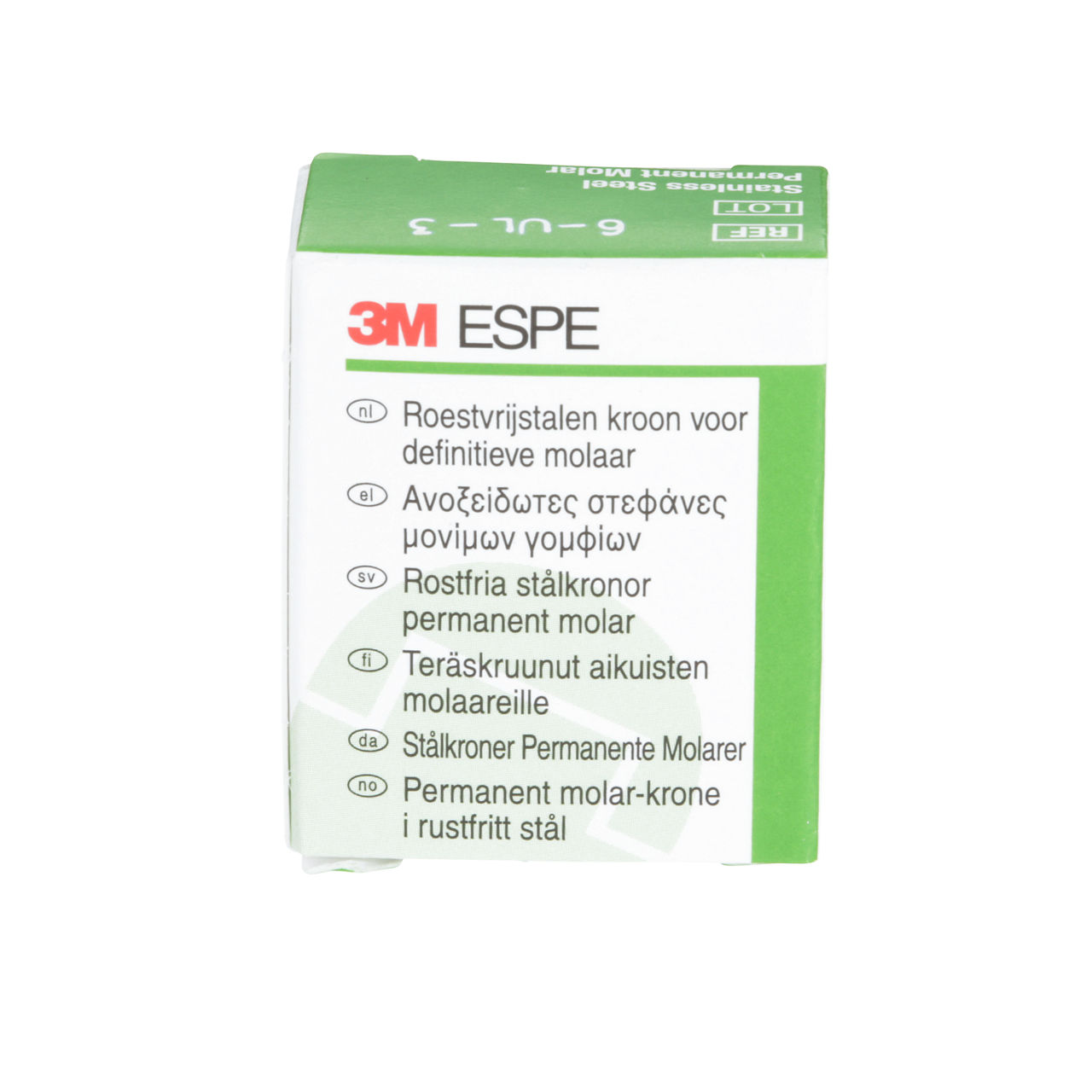 6-UL-3 SS 1ST PERM MOLAR CROWN 5/PAC