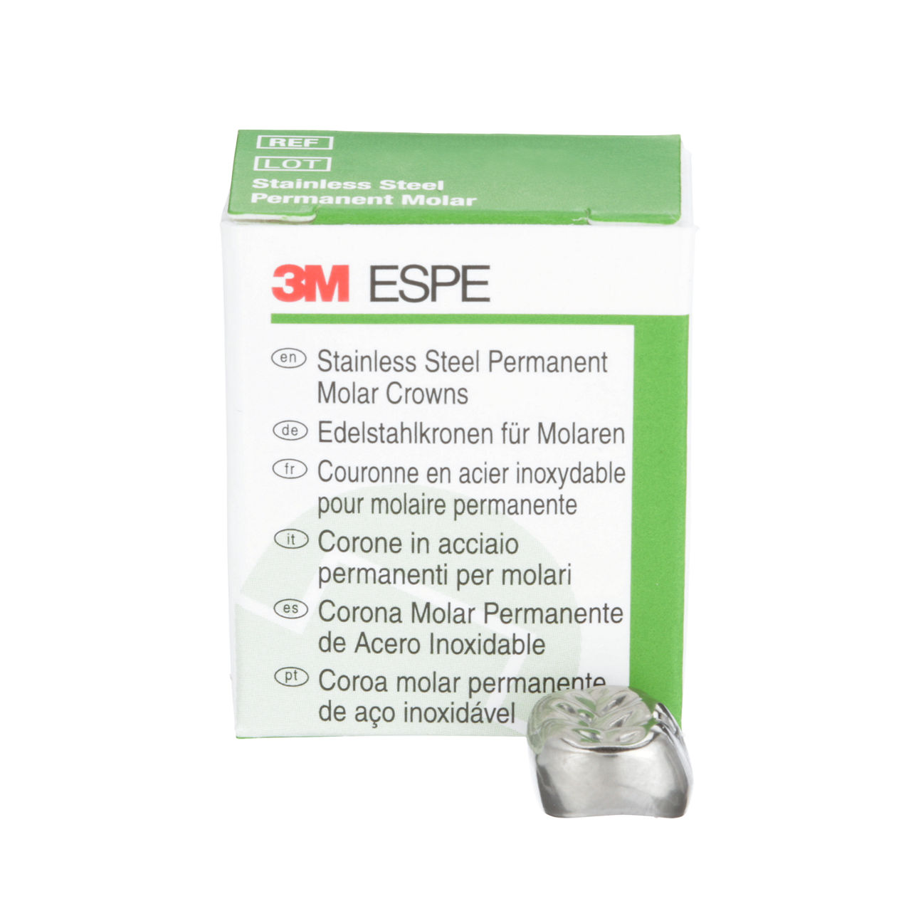 3M™ Couronnes en acier inoxydable 6-LR-2 pour molaires permanentes