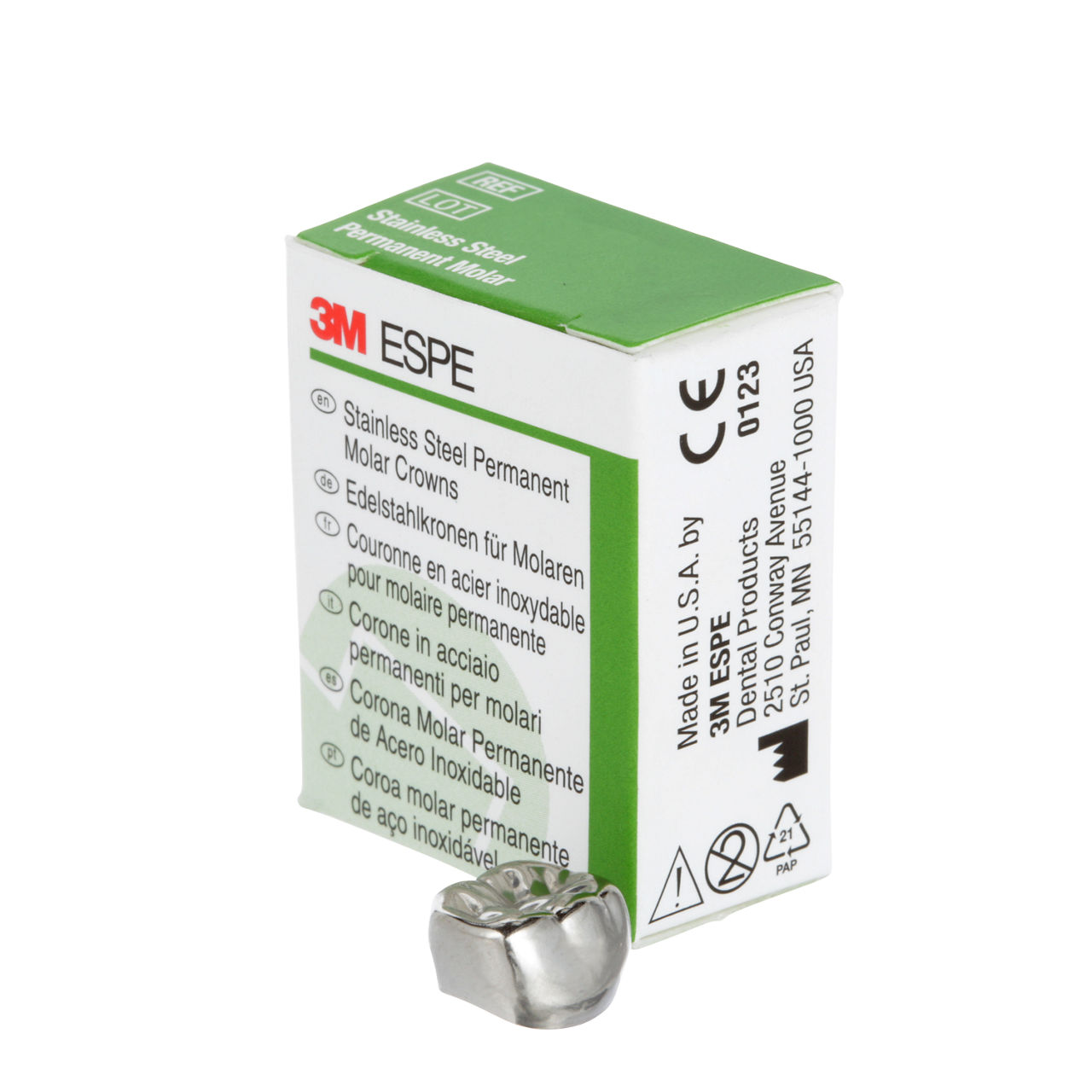 3M ESPE Stainless Steel First Permanent Molar Replacement Crown, 6-LR-3 lower right