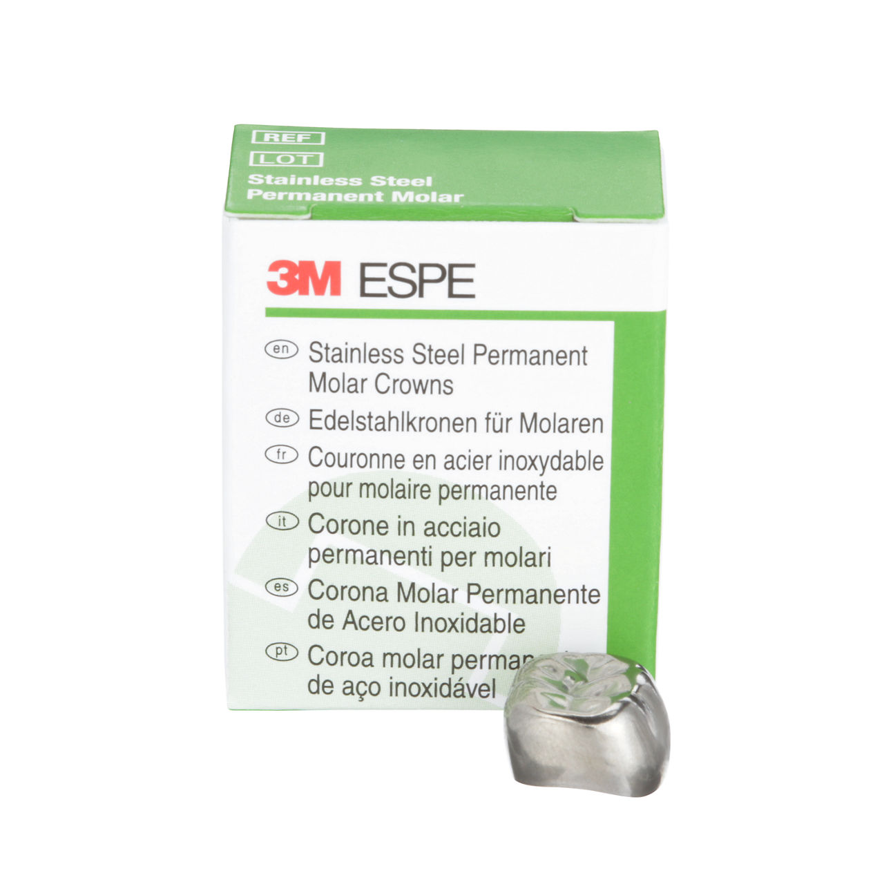 3M™ Couronnes en acier inoxydable 6-LR-5 pour molaires permanentes