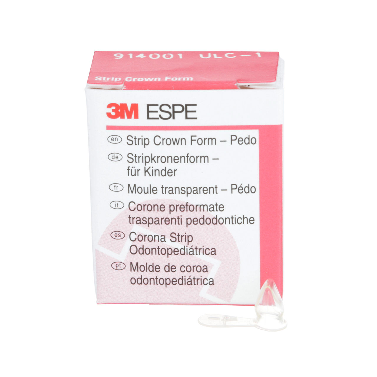 3M™ Strip Crown Form - Pedo, 914001, Upper Left Central, Size 1, 5Crowns