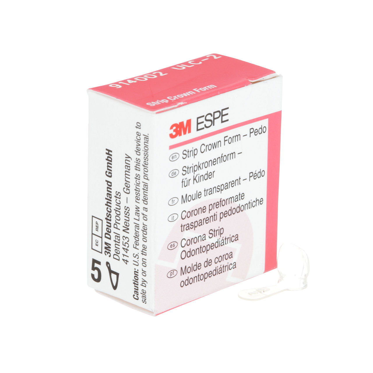 3M ESPE Pddontc Anterir Strp Crwn Form, UL Cntrl, Size 2, 914002