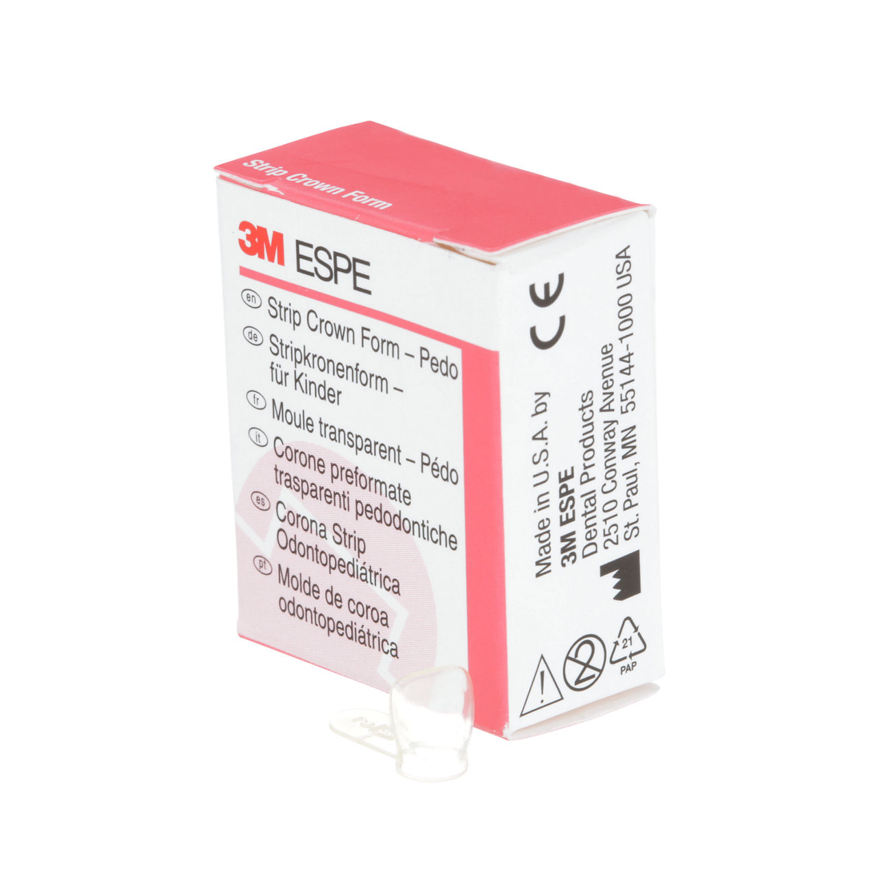 3M ESPE Pedodontic Anterior Strip Crown Form, 914012, upper right central, size 2