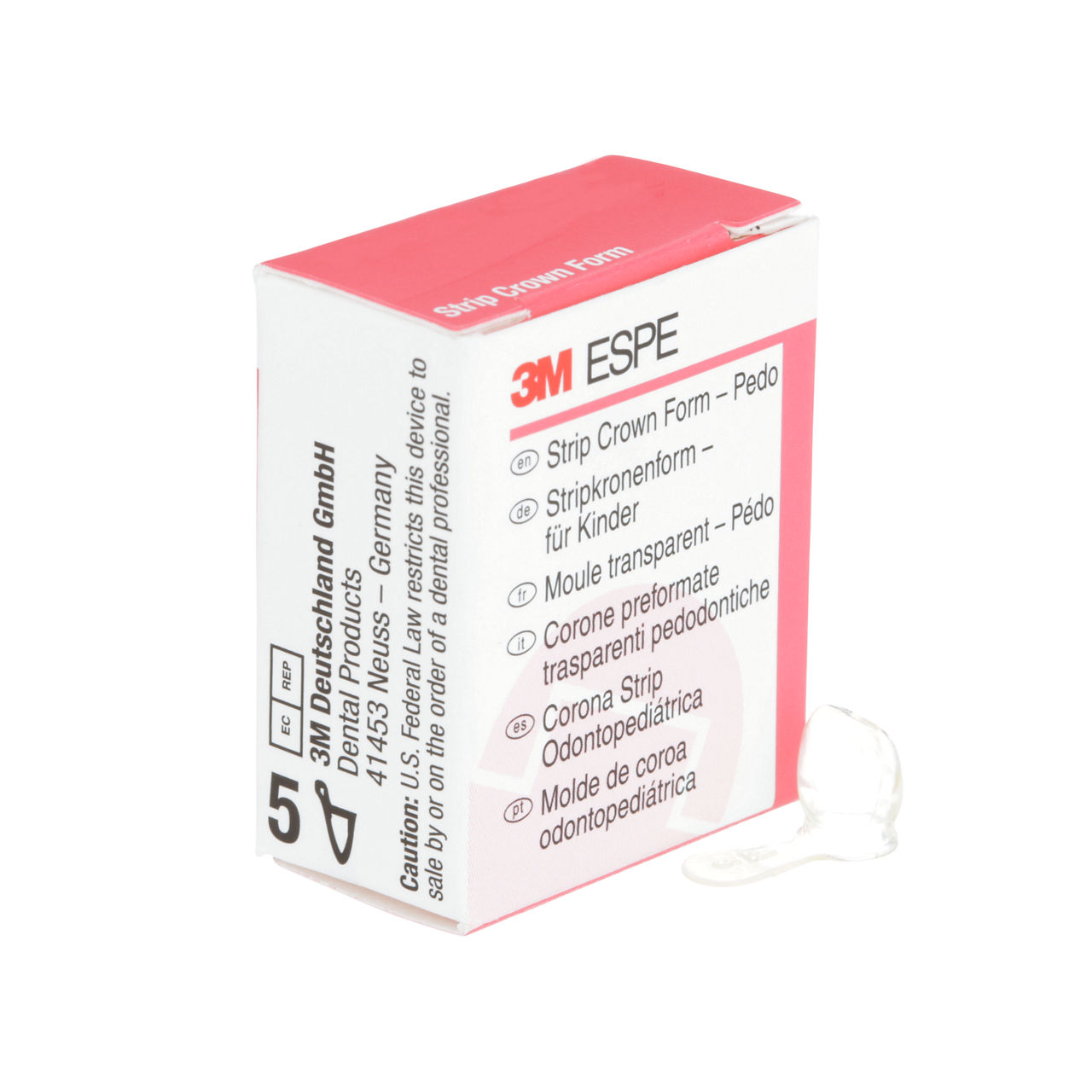 3M ESPE Pedodontic Anterior Strip Crown Form, 914013, upper right central, size 3