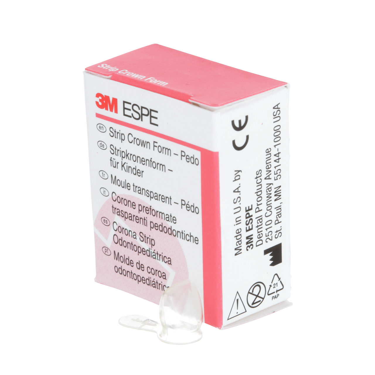 3M ESPE Pedodontic Anterior Strip Crown Form, 914014, upper right central, size 4